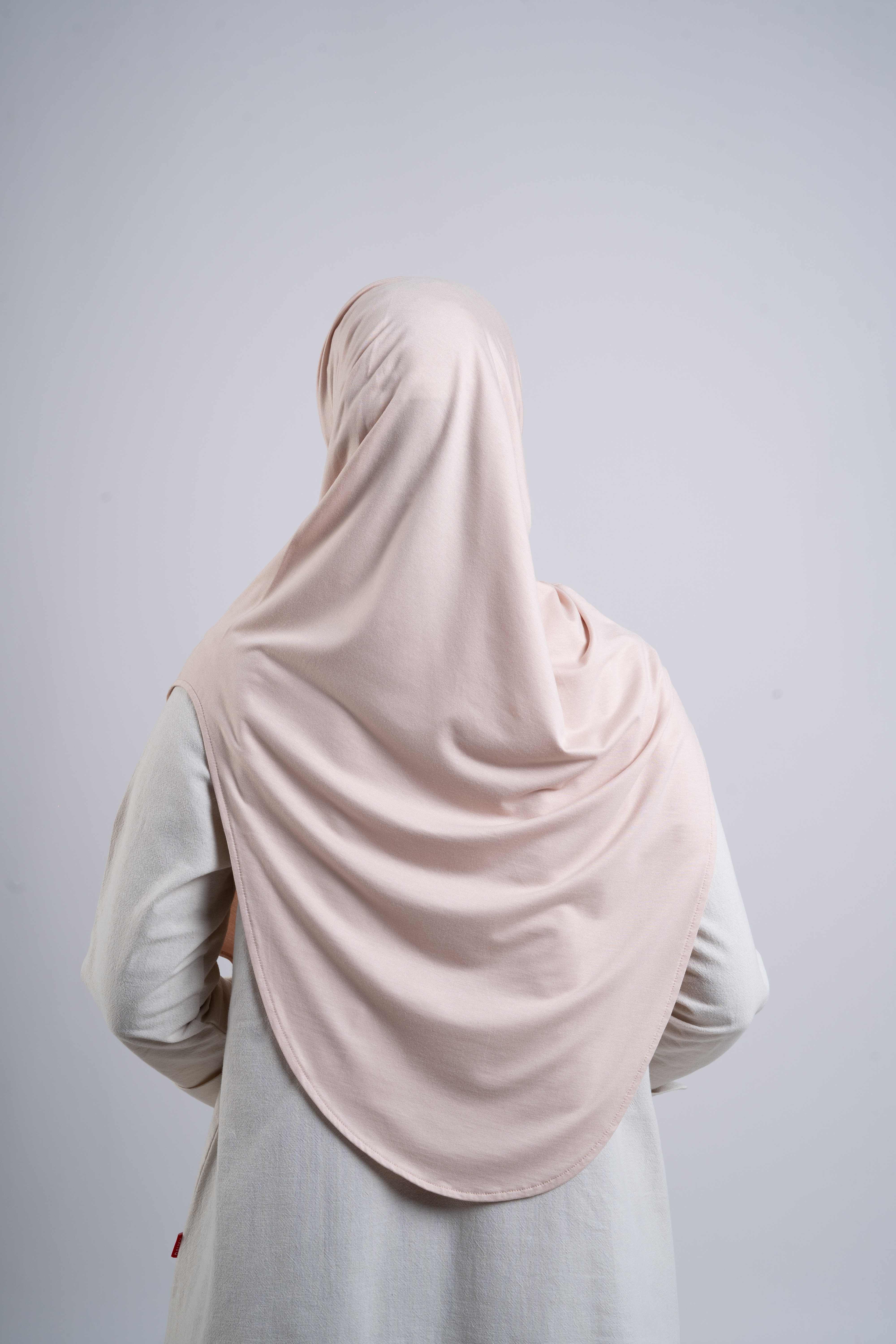 Curvy Instant Hijab - Peach