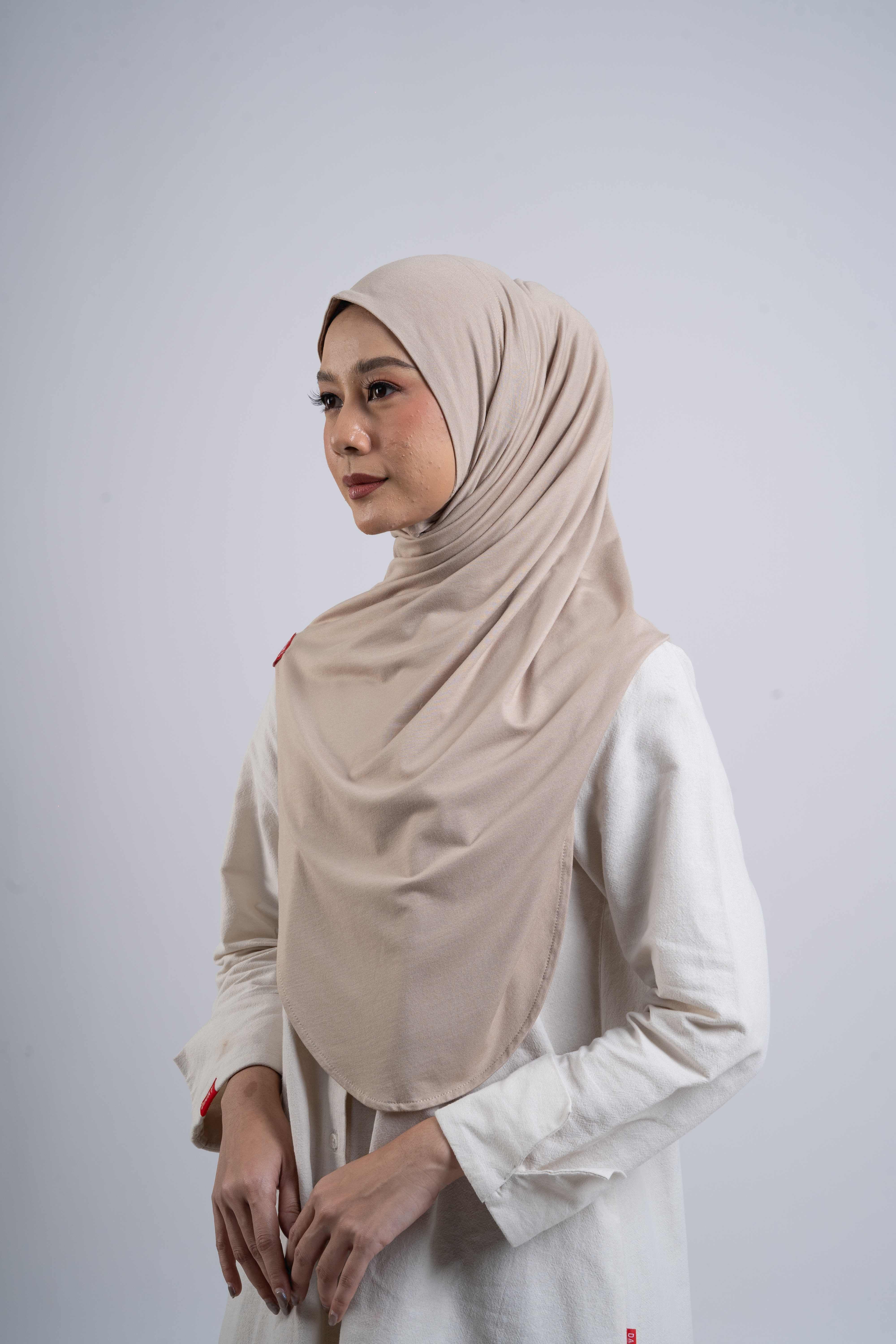 Curvy Instant Hijab - Khaky