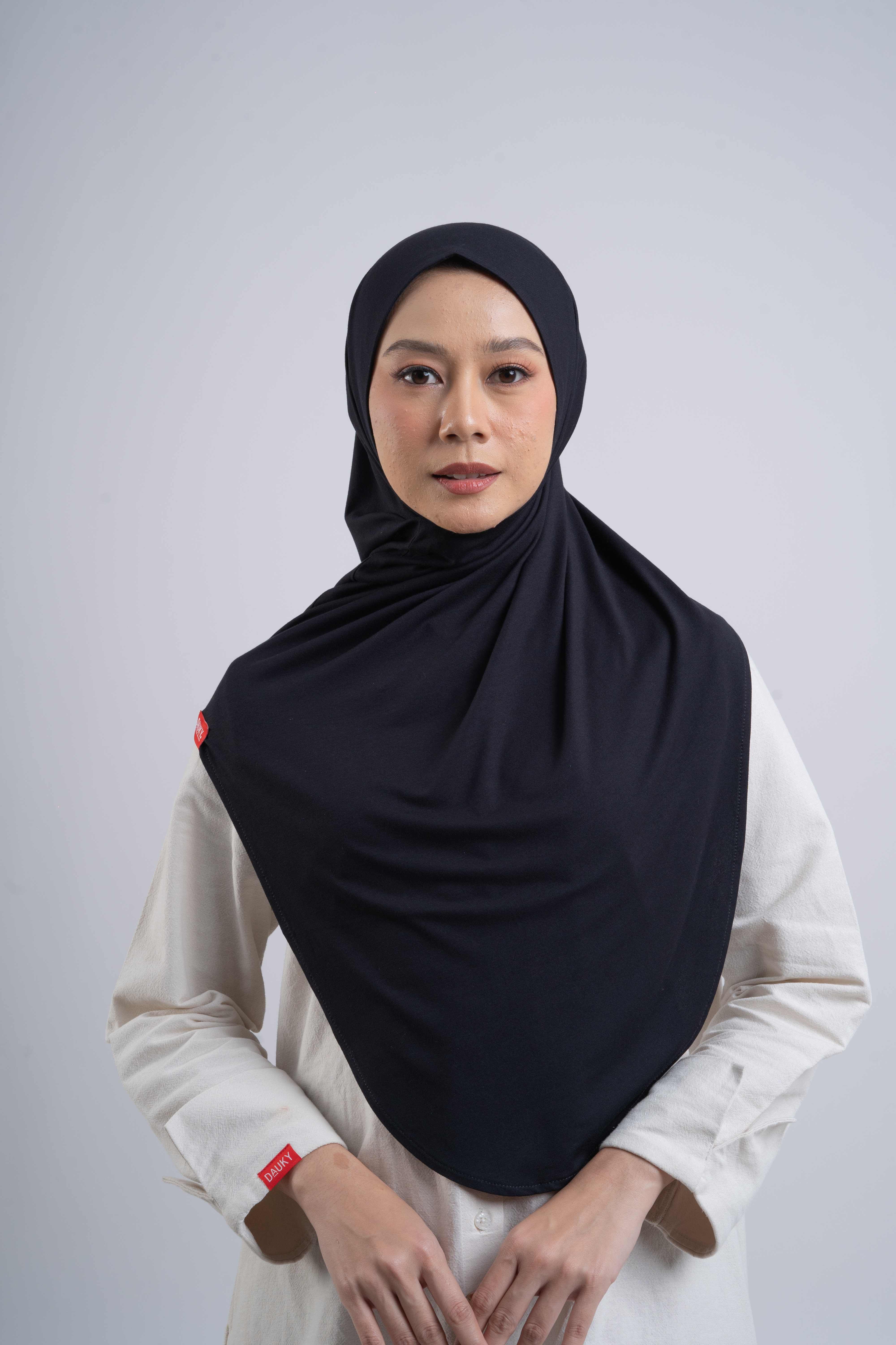 Curvy Instant Hijab - Black