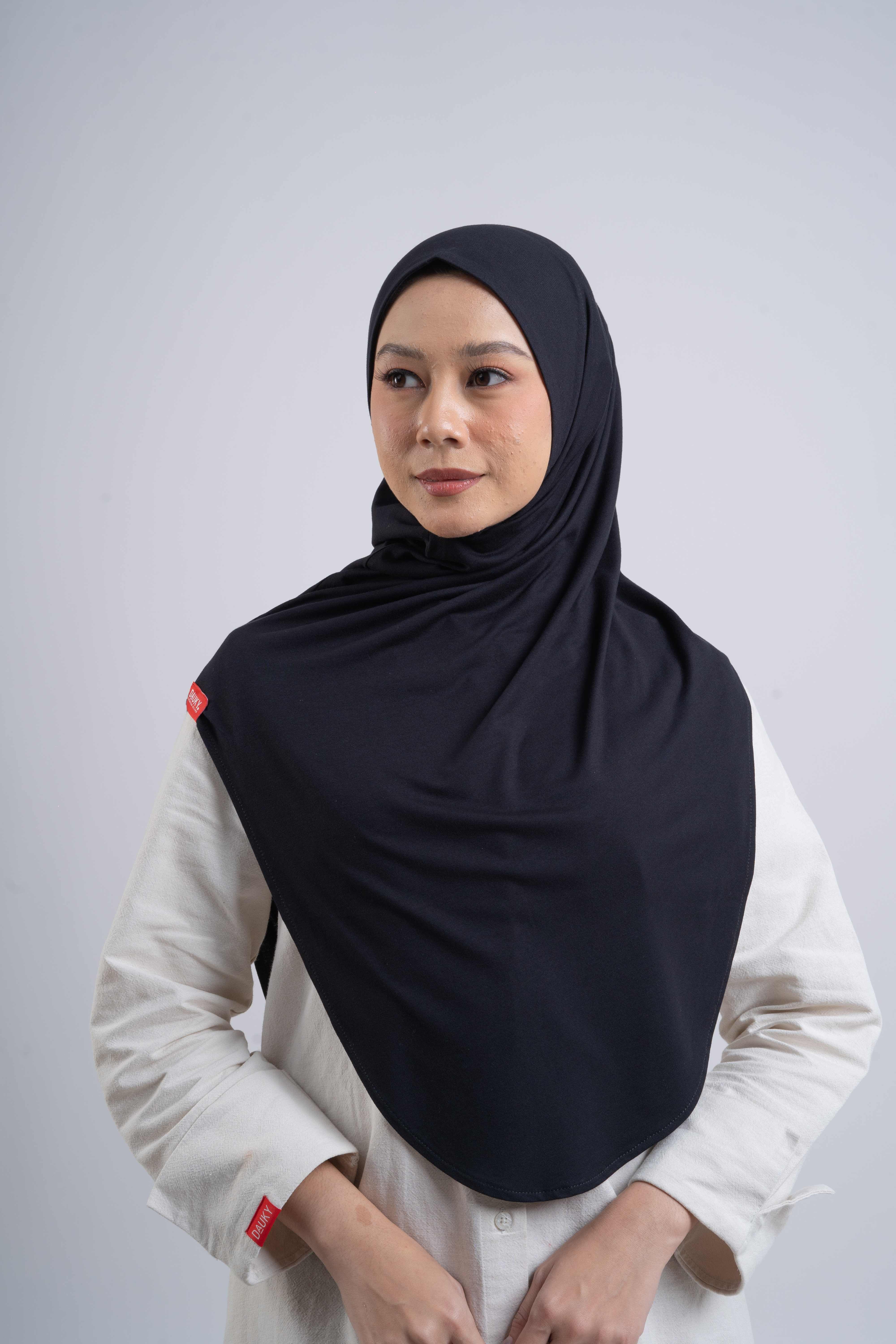Curvy Instant Hijab - Black