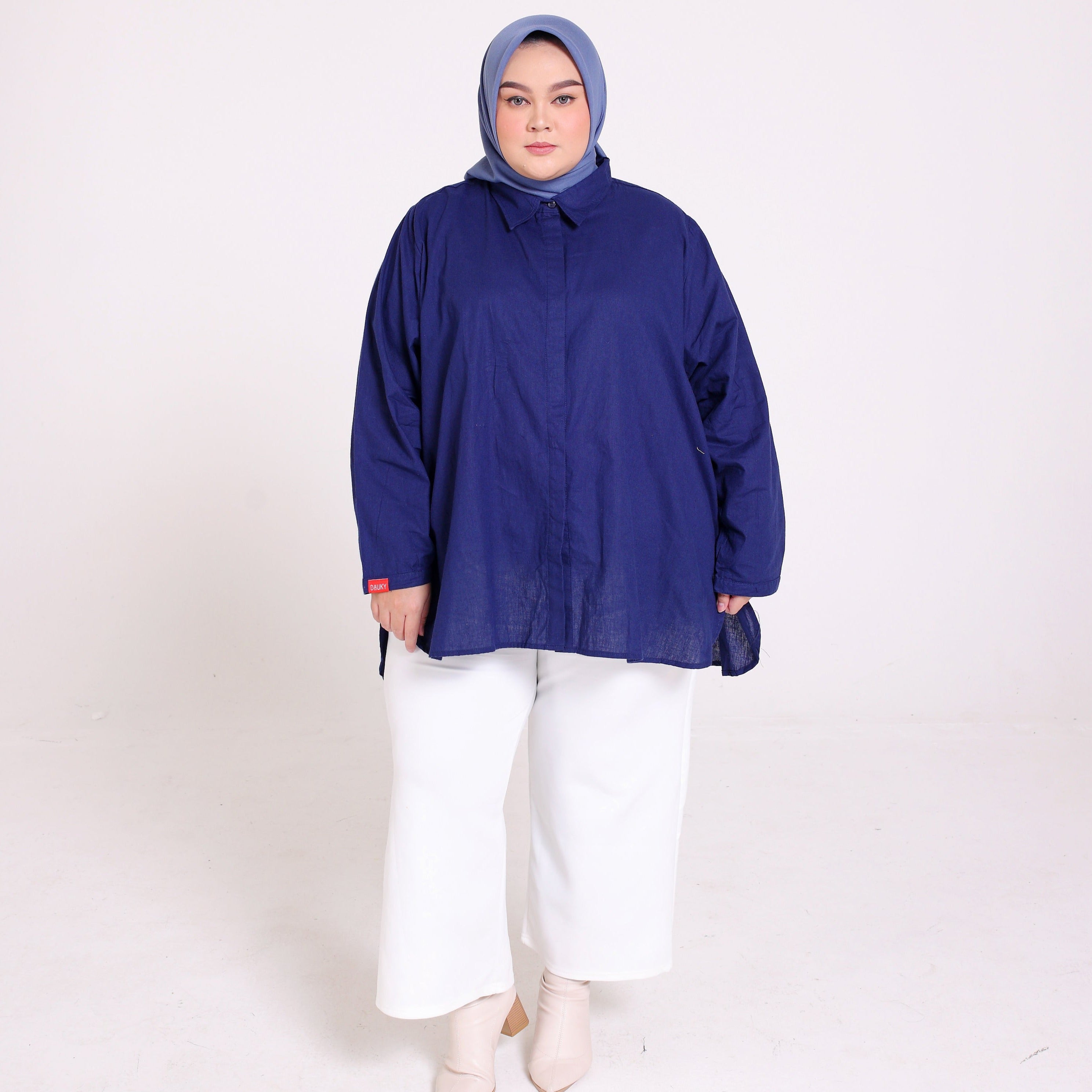 DAUKY Katun Paris Big Size Plus SIze - Navy Full 2
