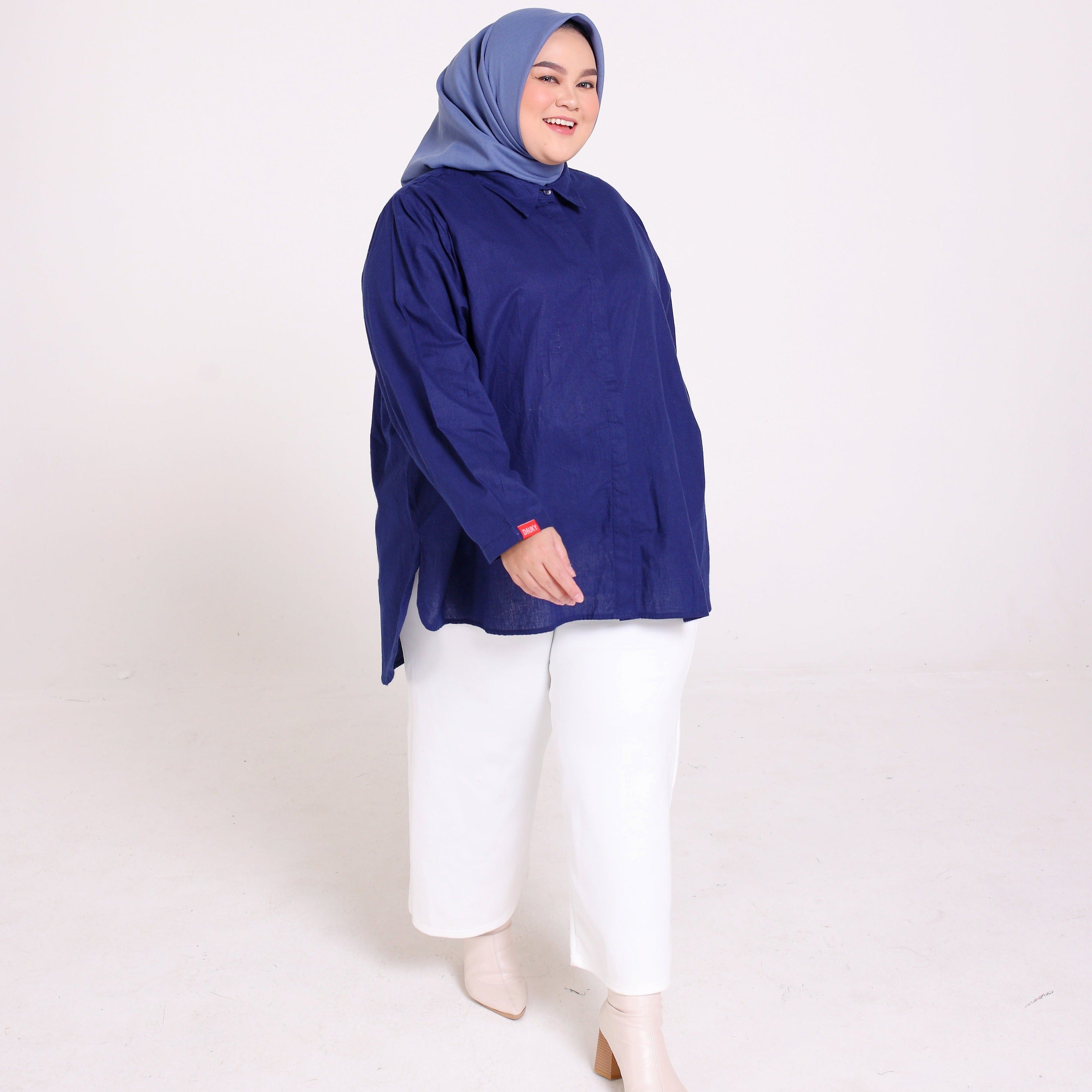 DAUKY Katun Paris Big Size Plus SIze - Navy Full 1