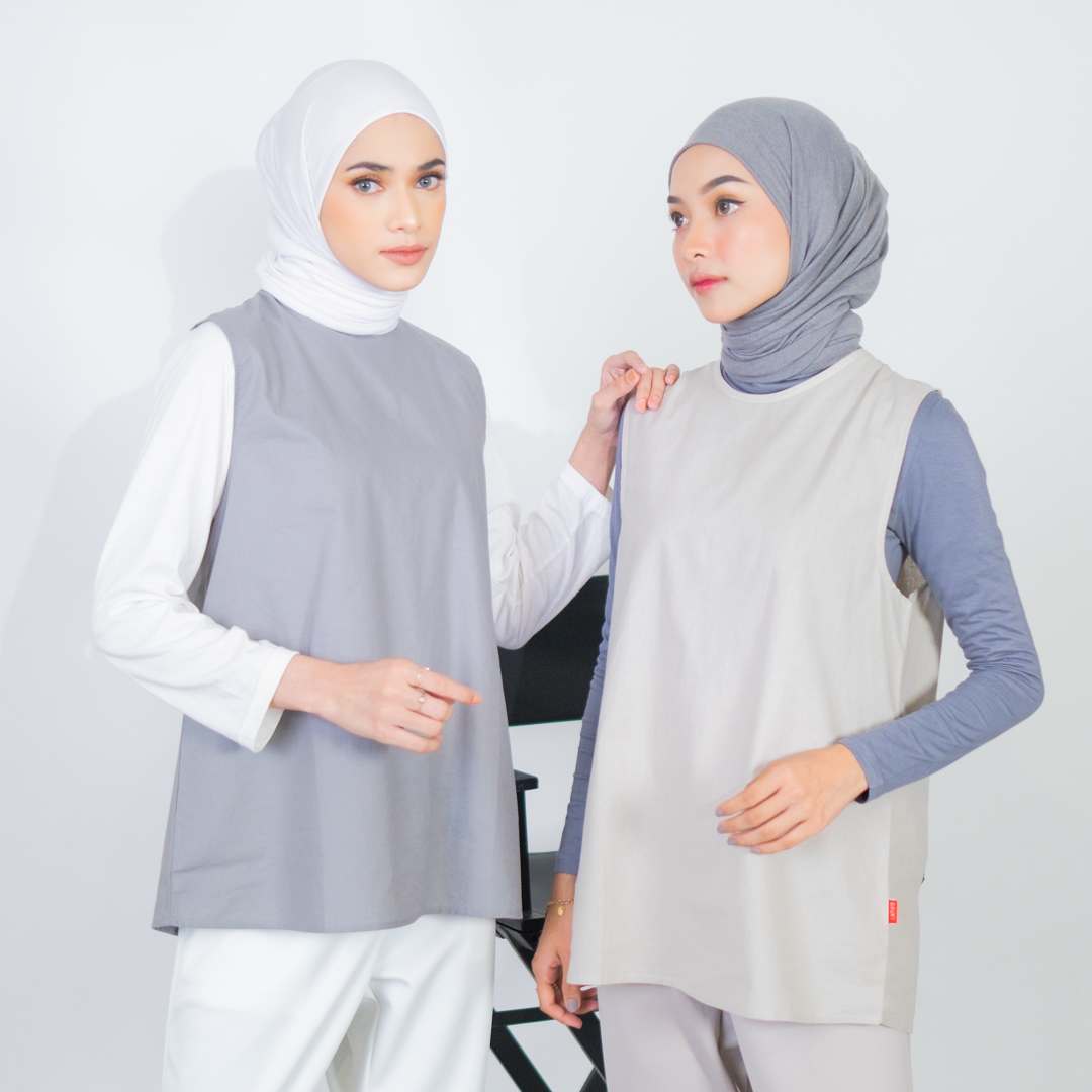 Inner Top Sleeveless Katun - Silvergrey
