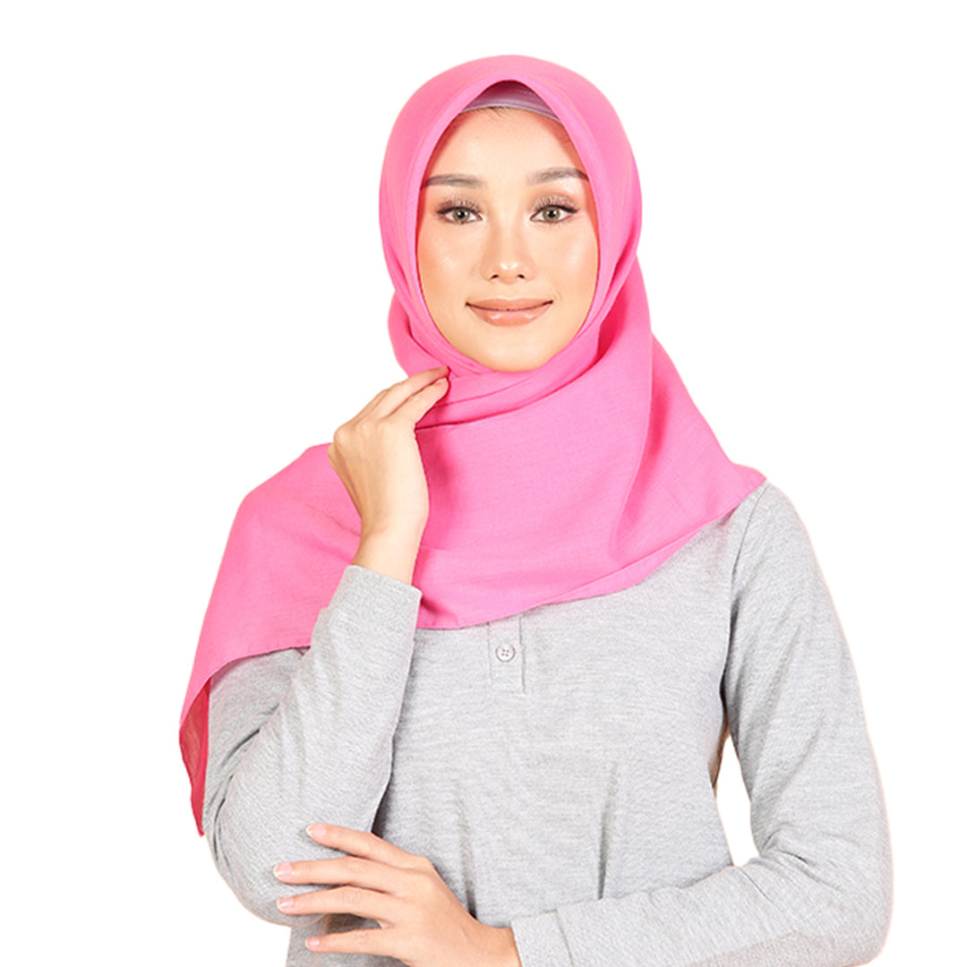 Dauky Hijab Segiempat Kerudung Polos Basic Voal Scarf