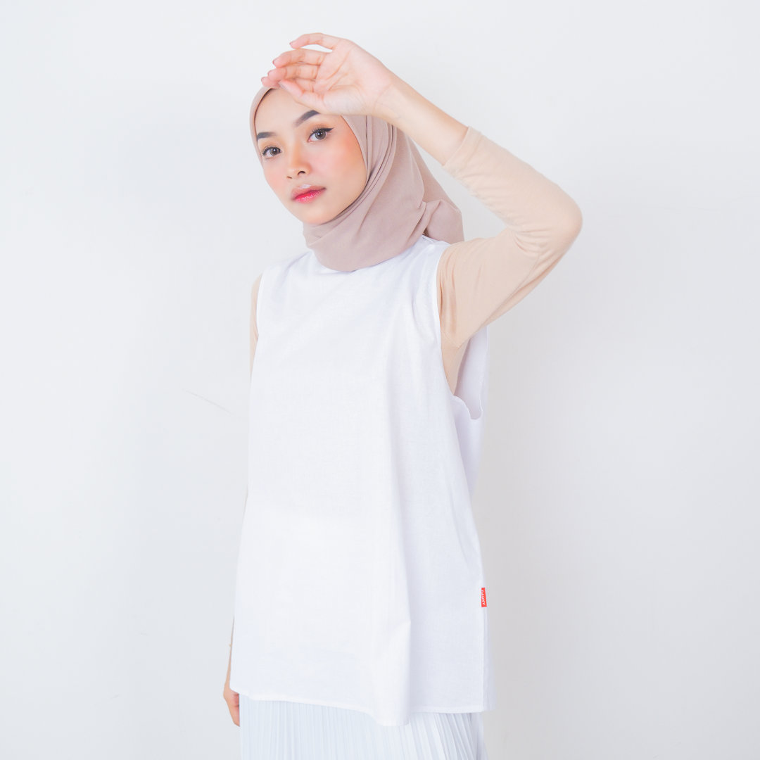 Inner Top Sleeveless Katun - Putih