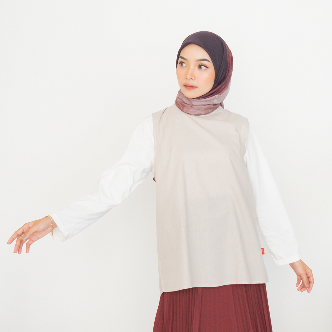 Inner Top Sleeveless Katun Basic Dauky - Khaky