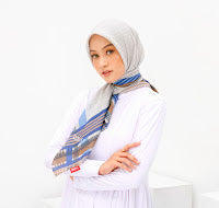Dauky Hijab Segiempt kerudung Side Line Scarf - Cream