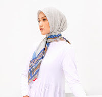 Dauky Hijab Segiempt kerudung Side Line Scarf - Cream