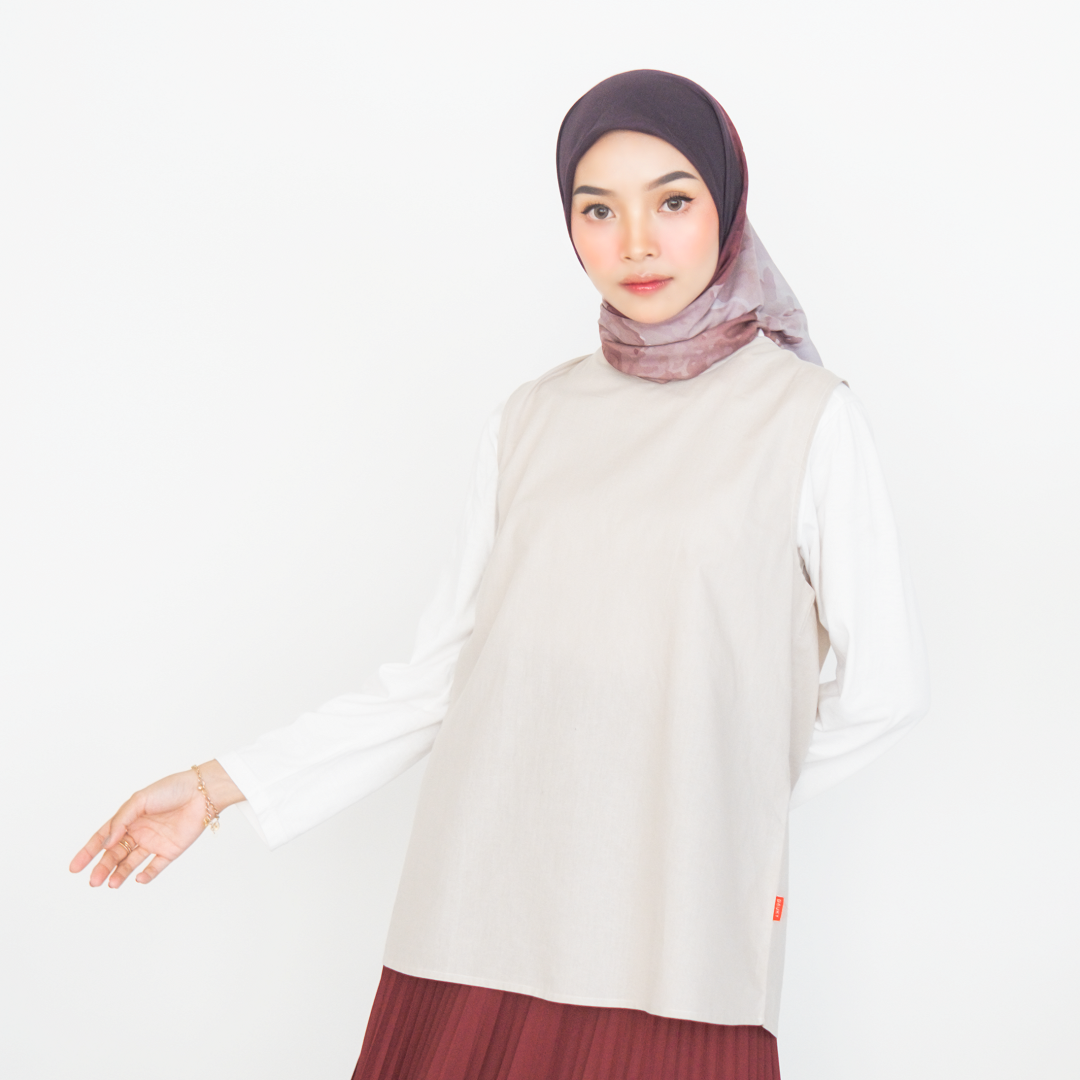 Inner Top Sleeveless Katun - Khaky