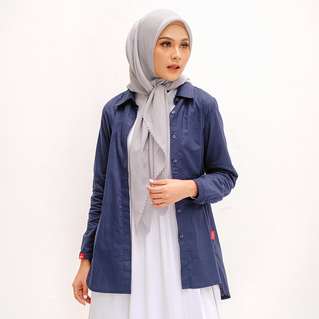 Dauky Atasan Wanita M Tunik Basic Katun - Navy