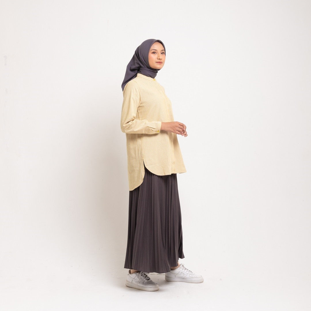 Dauky Atasan Wanita M Tunik Line Pattern - Lime