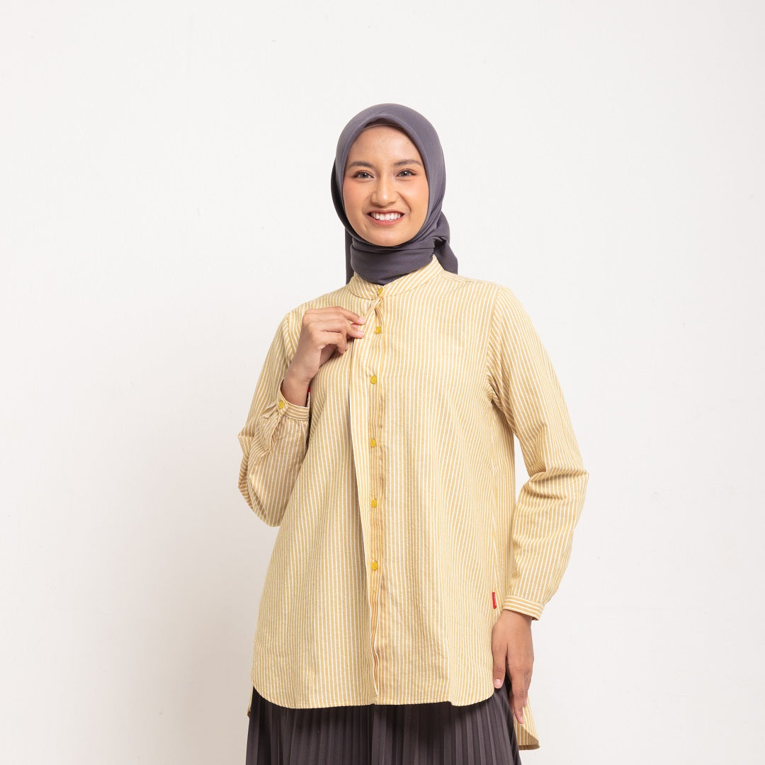 Dauky Atasan Wanita M Tunik Line Pattern - Lime