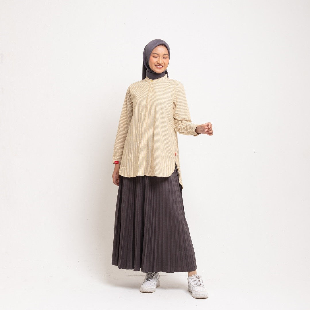 Dauky Atasan Wanita M Tunik Line Pattern - Kuning