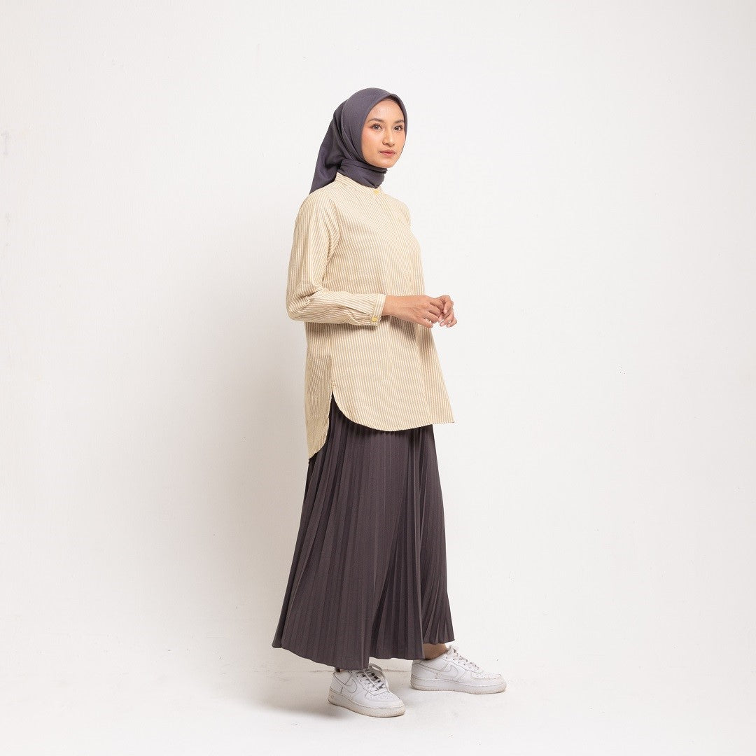 Dauky Atasan Wanita M Tunik Line Pattern - Kuning