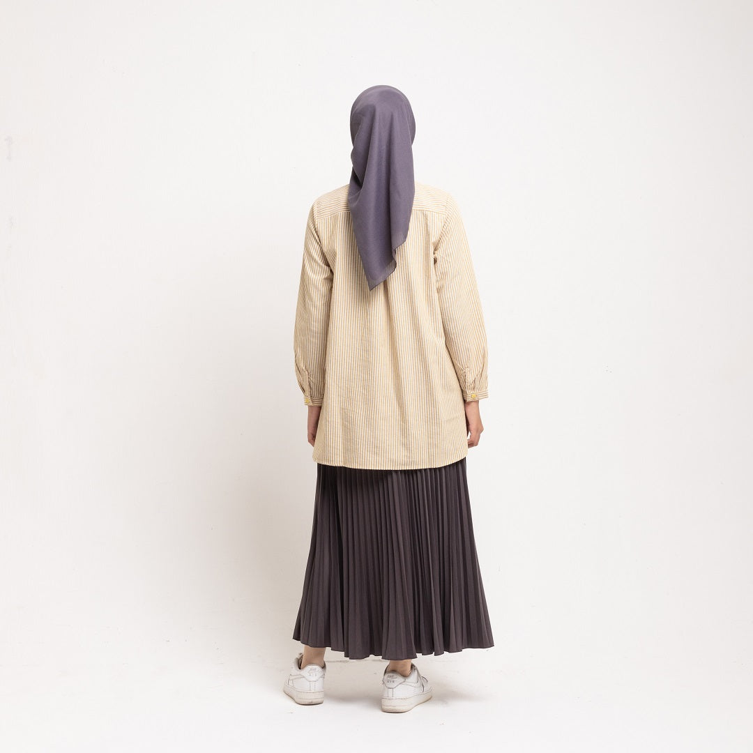 Dauky Atasan Wanita M Tunik Line Pattern - Kuning
