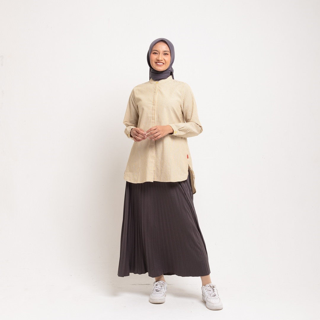 Dauky Atasan Wanita M Tunik Line Pattern - Kuning