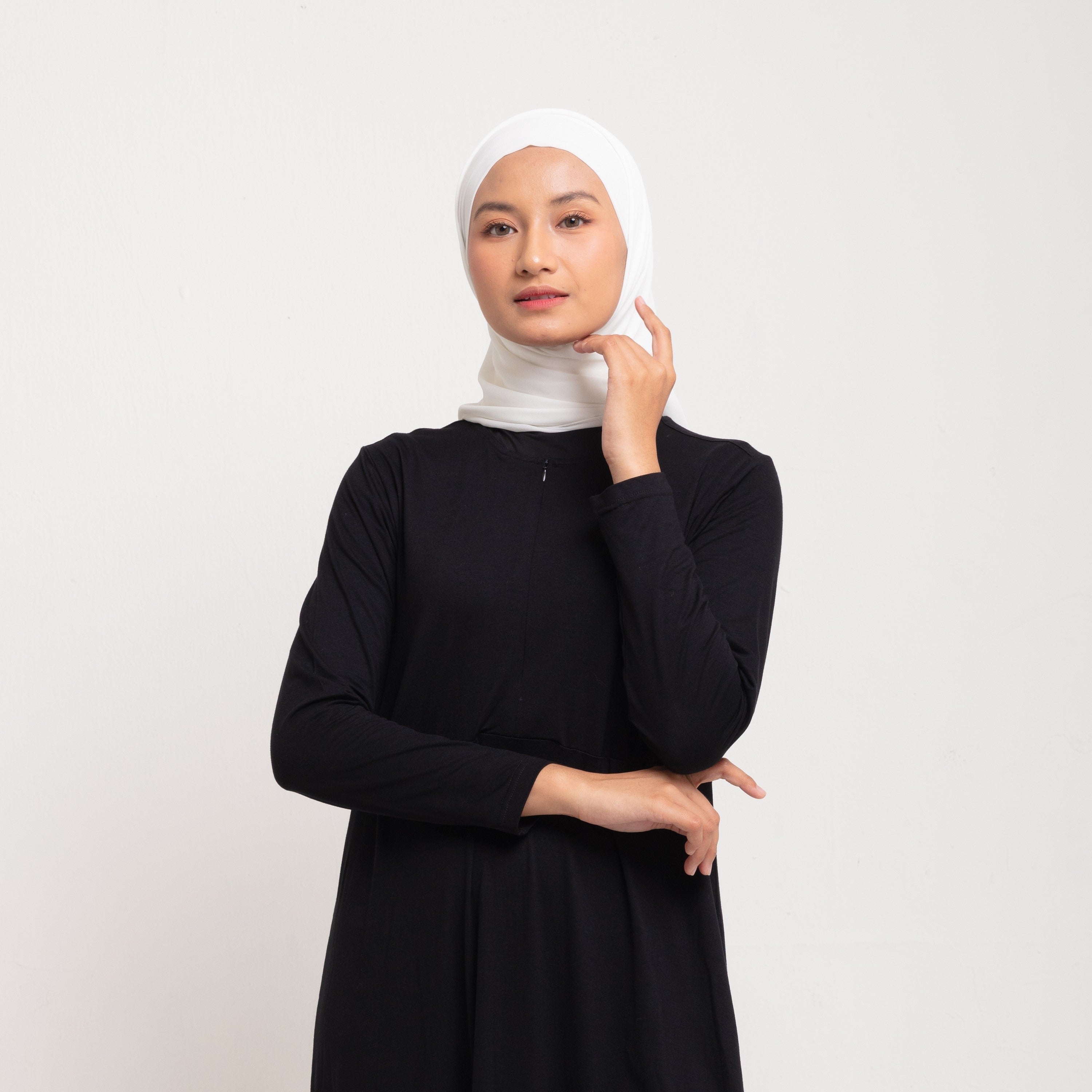 Hijab Square Instan - Broken White