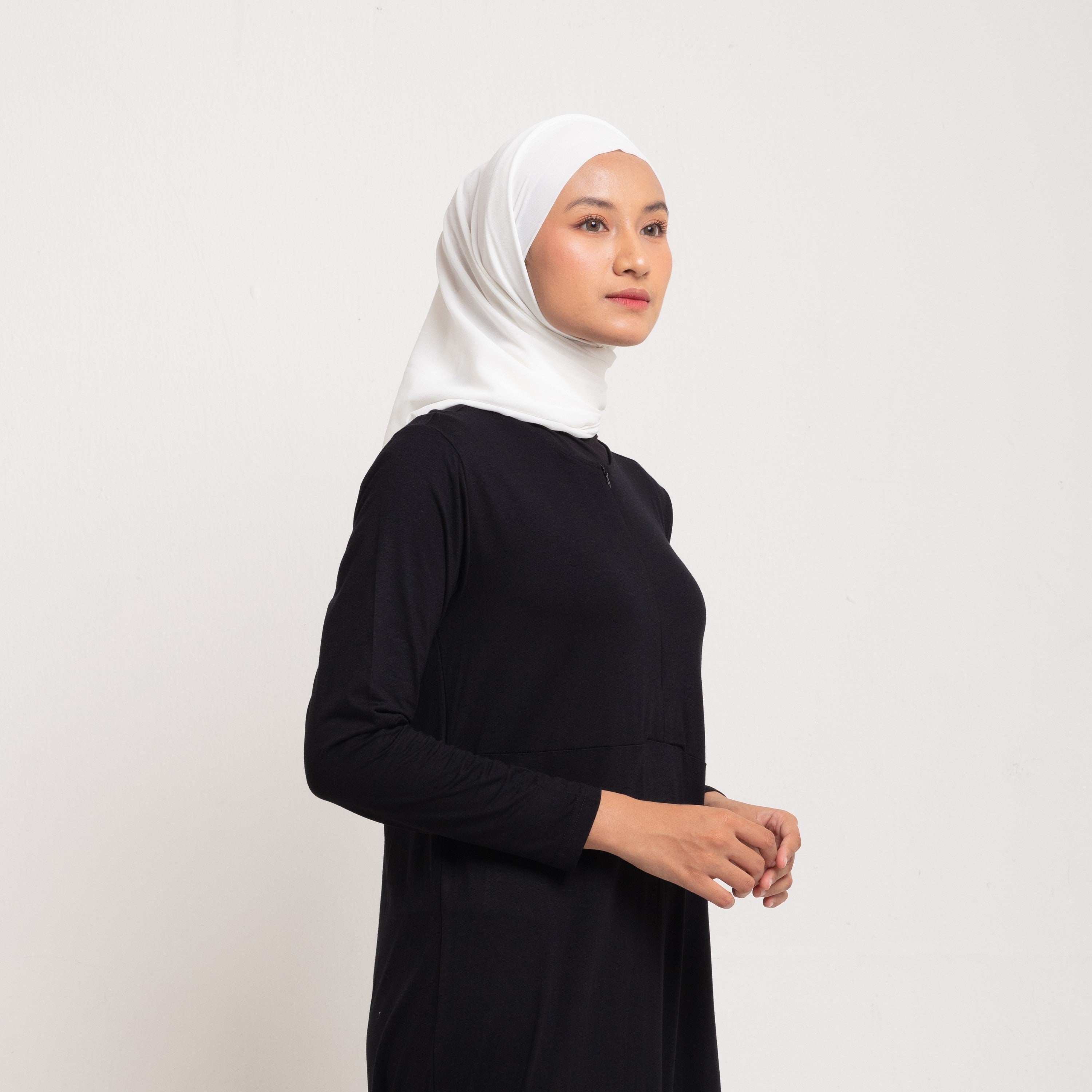 Hijab Square Instan - Broken White