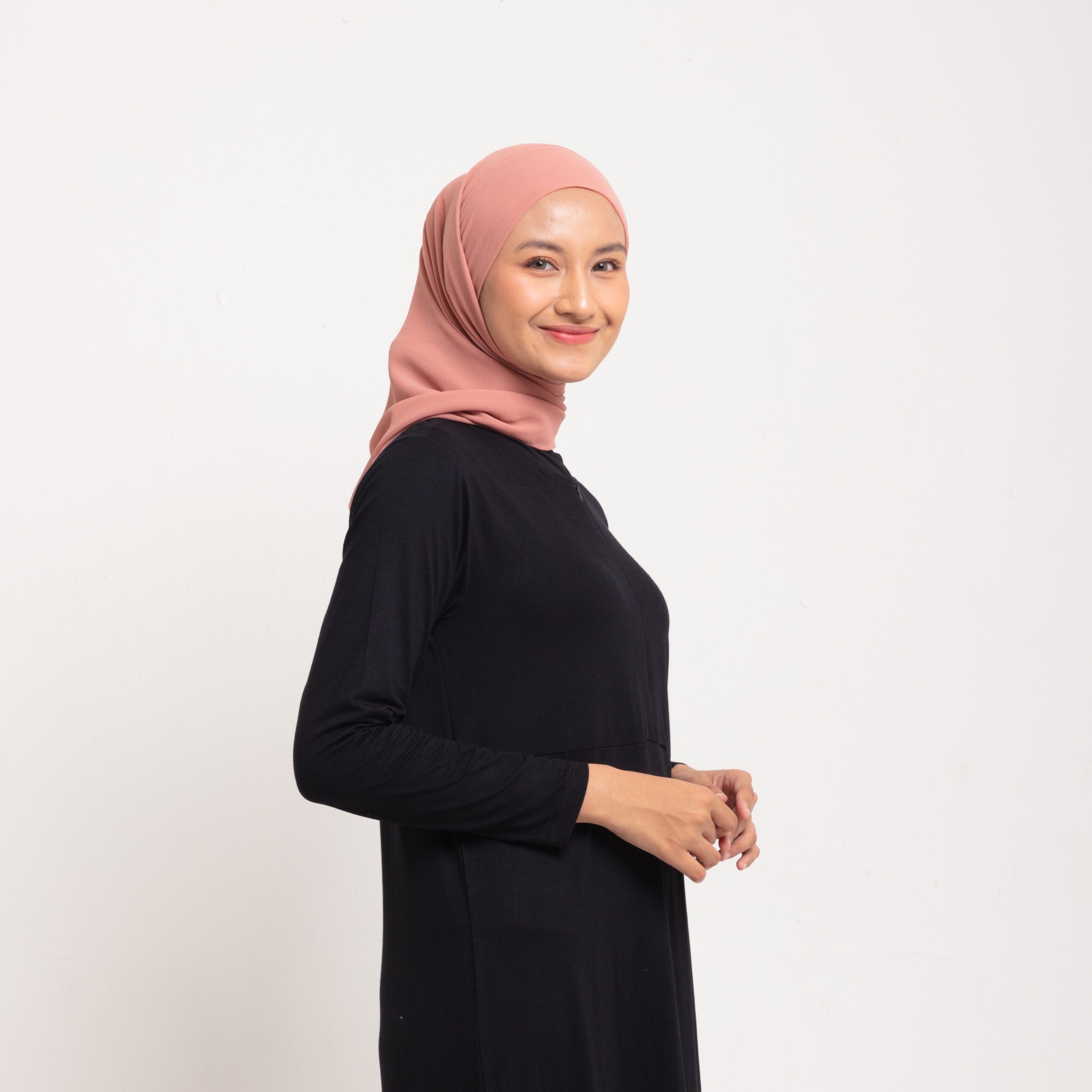 Dauky Hijab Square Instan - Peach