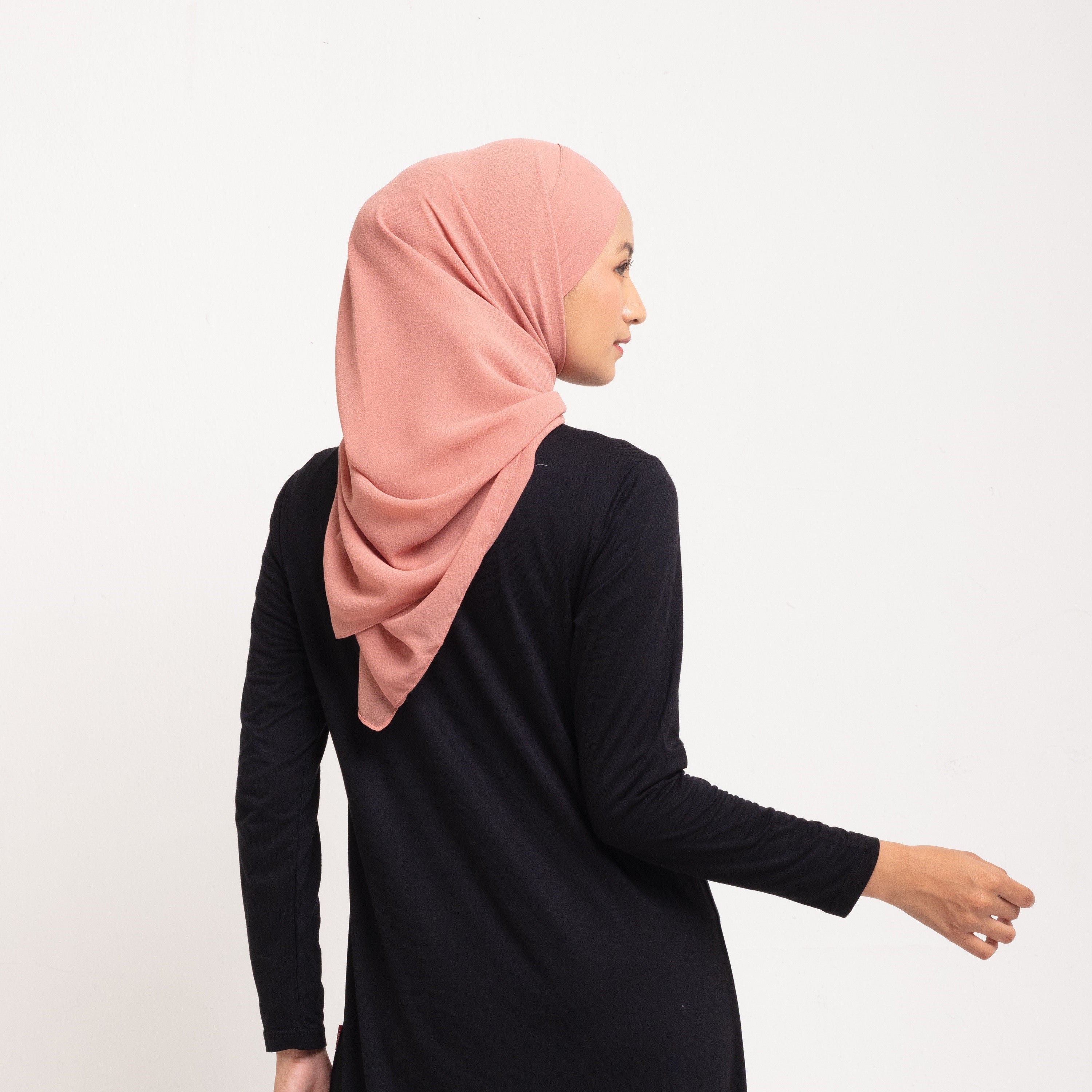 Hijab Square Instan - Peach