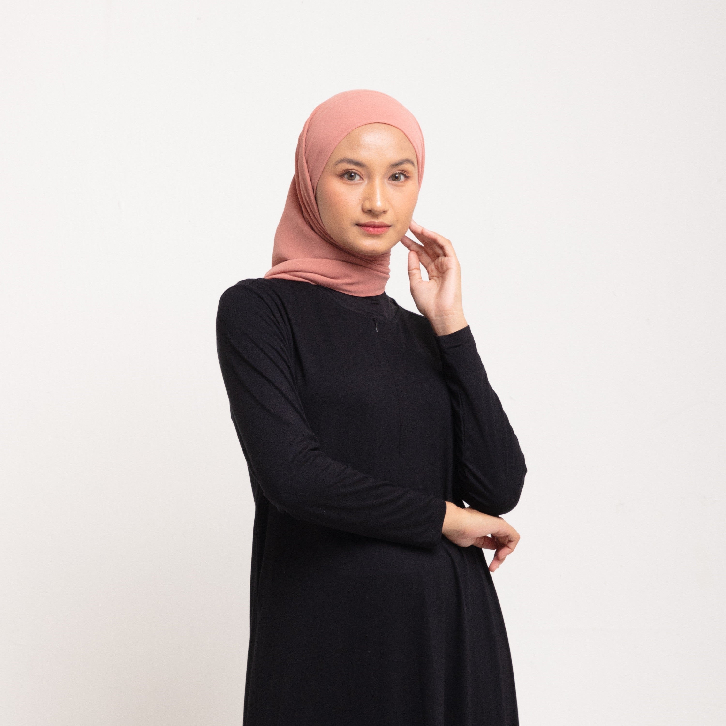Hijab Square Instan - Peach