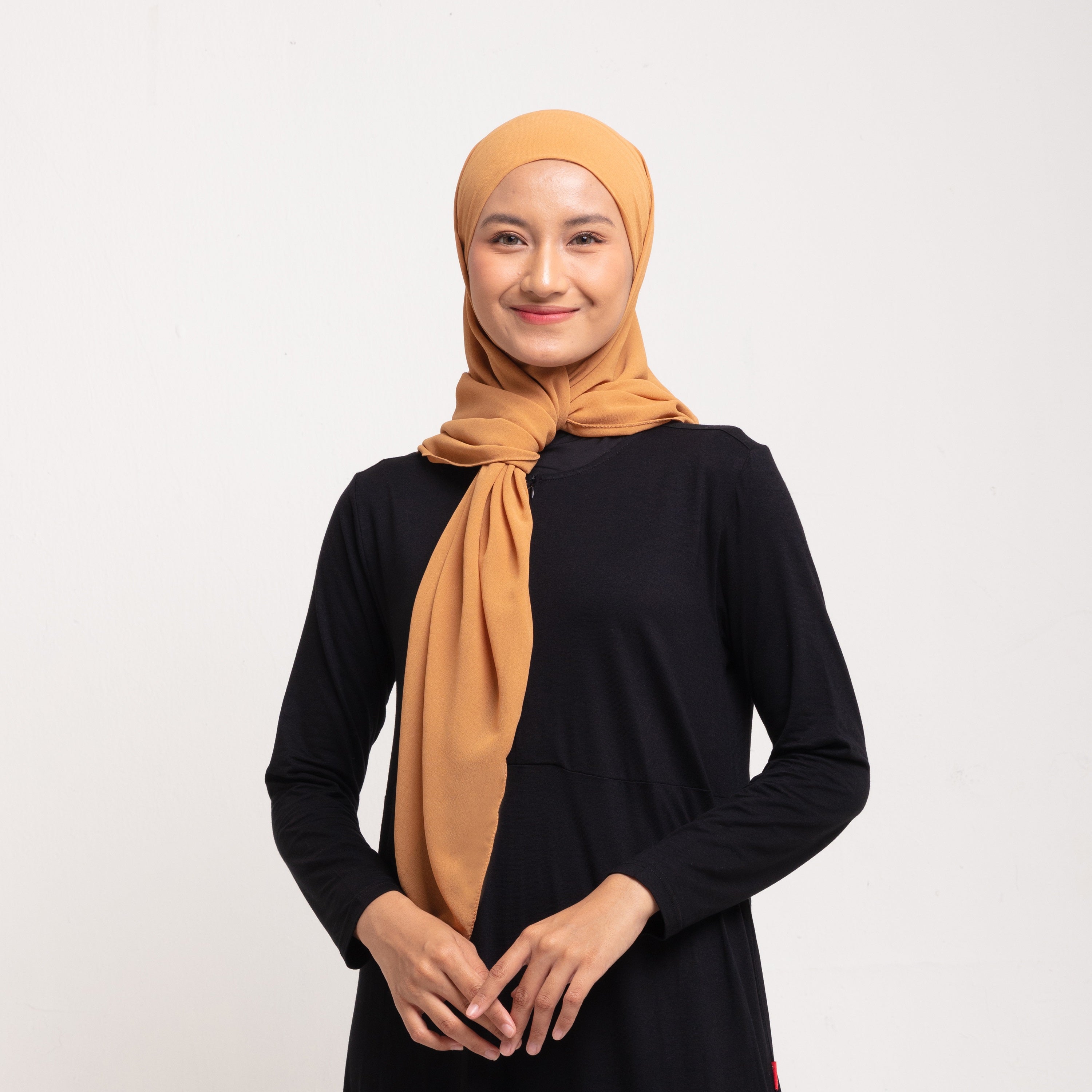 Hijab Square Instan - Bronze