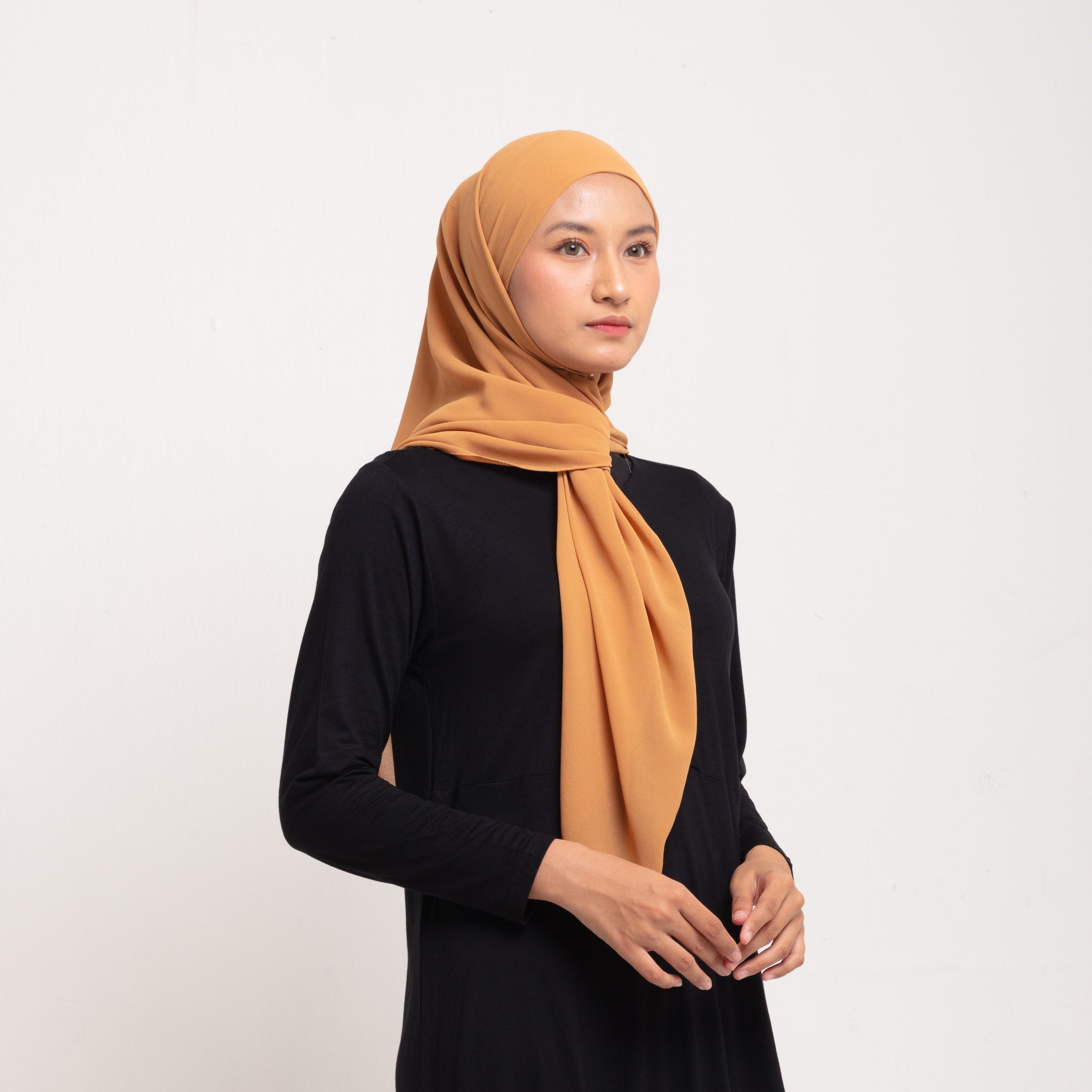 Hijab Square Instan - Bronze
