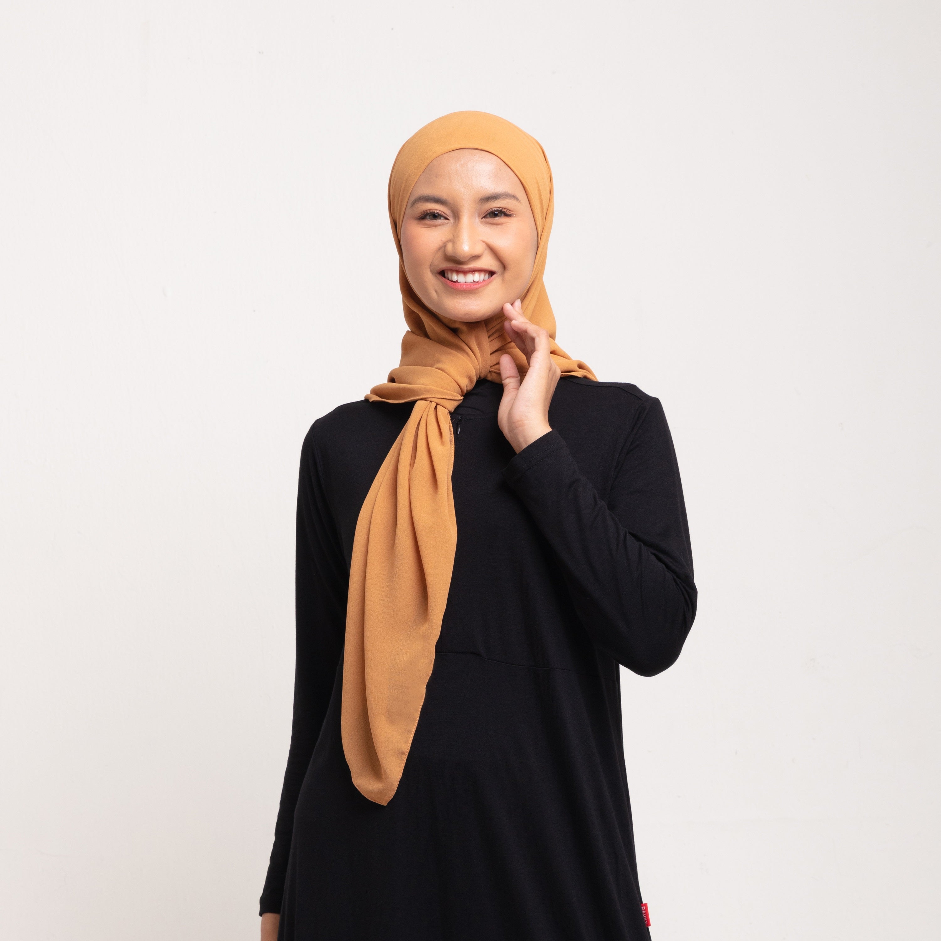 Hijab Square Instan - Bronze