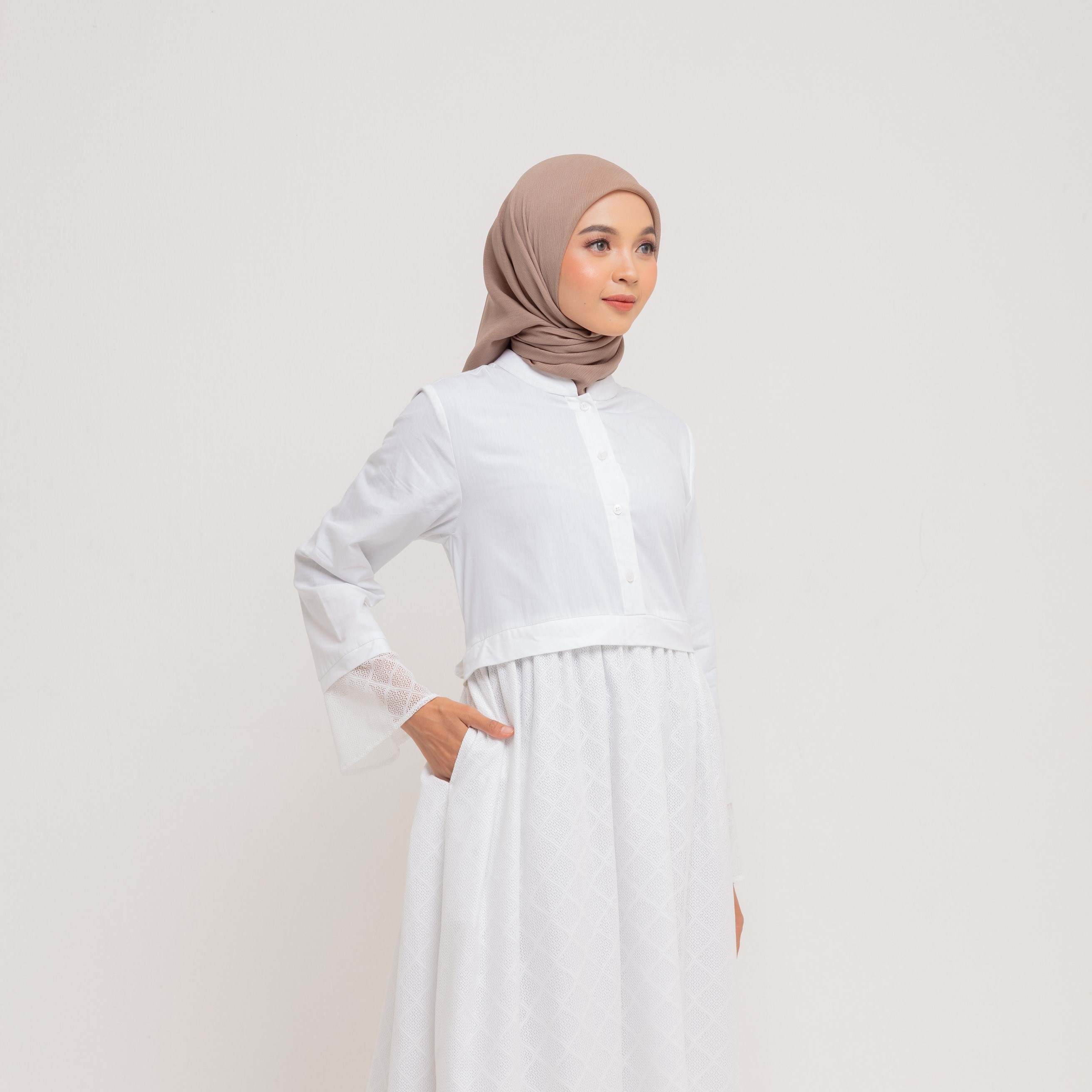 M Dress Lace Katun Belt
