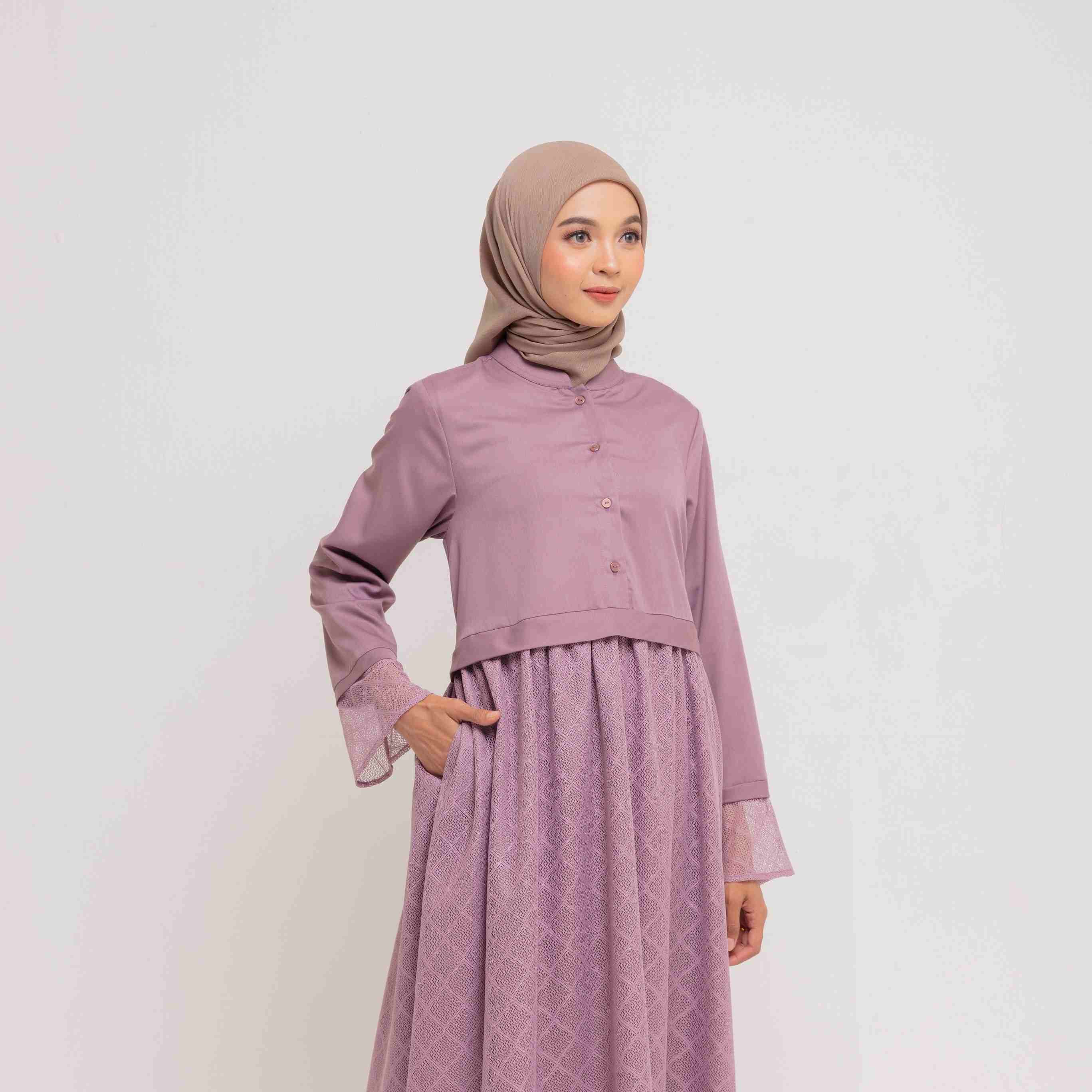 Dauky M Dress Lace Katun Belt - Ungu