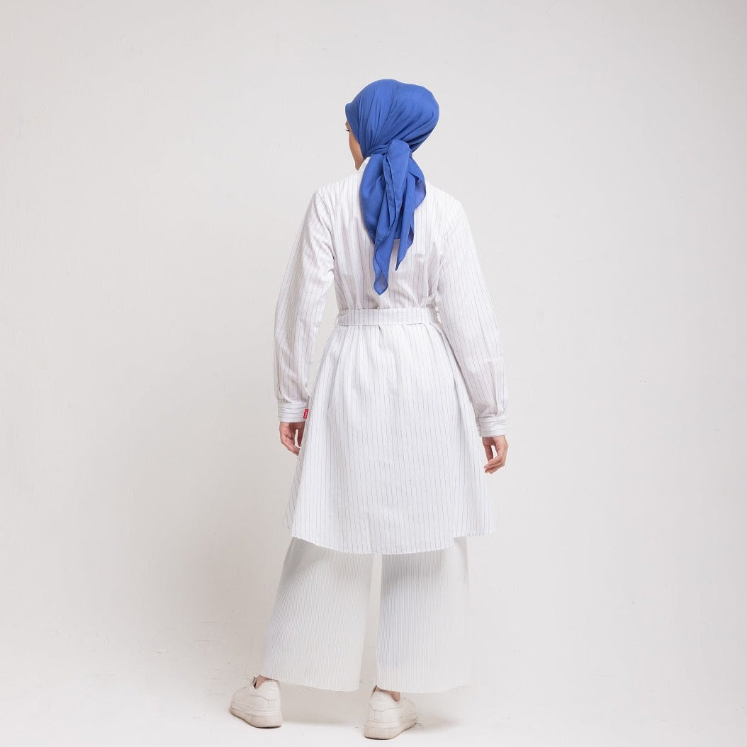 L Tunik Katun Stripe Belt Smart Collection