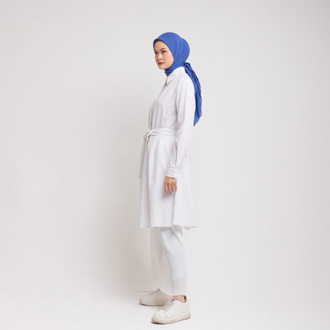 L Tunik Katun Stripe Belt Smart Collection