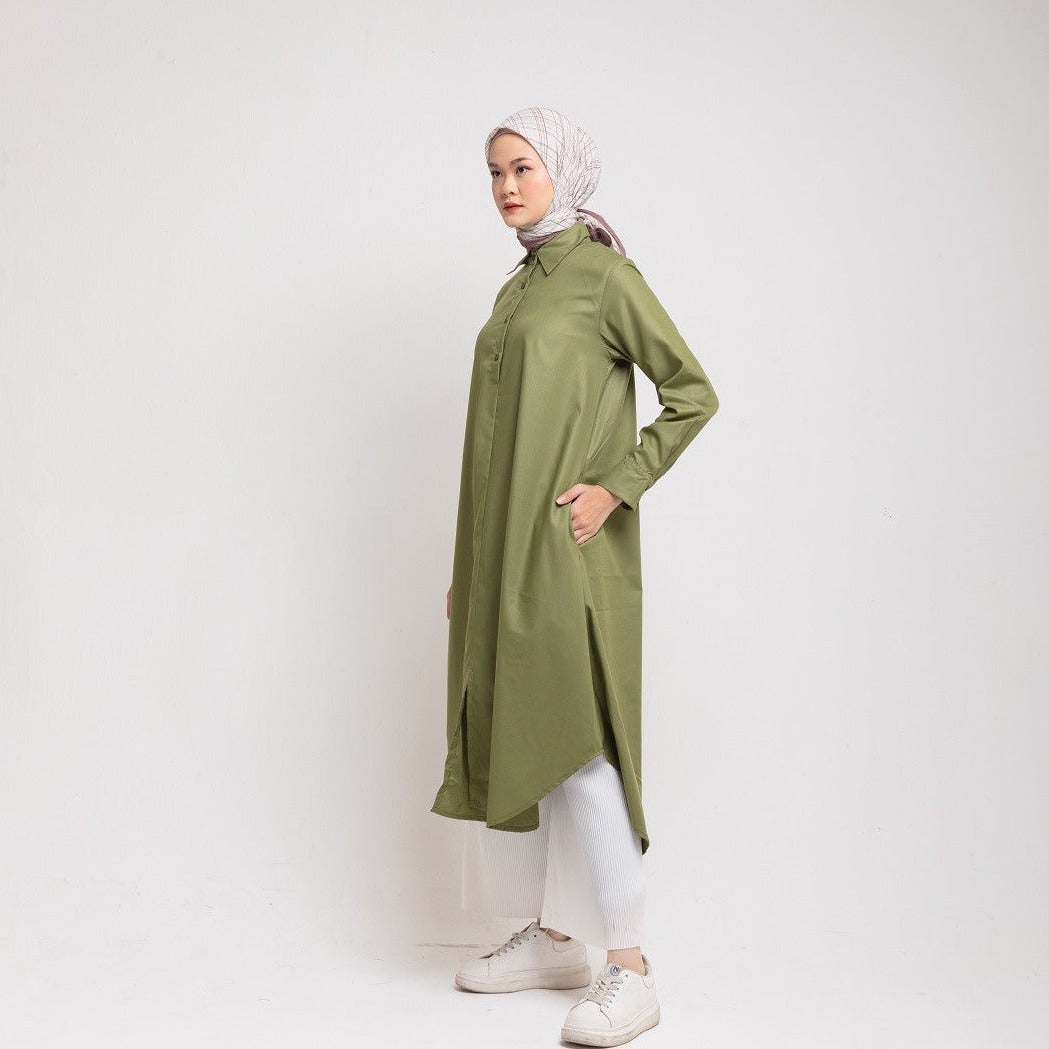 Dauky Atasan Wanita L Tunik Toyobo Smart Collection - Olive