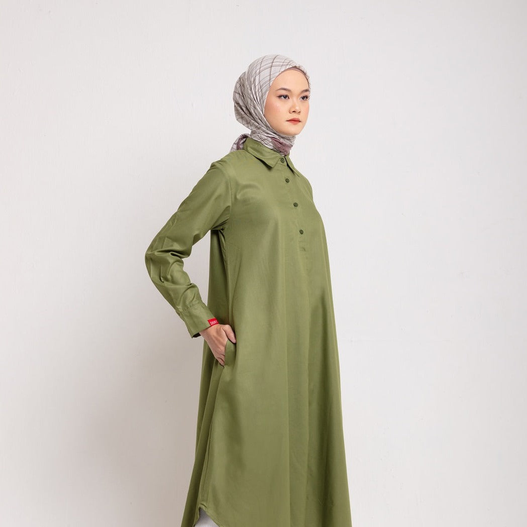 Dauky Atasan Wanita L Tunik Toyobo Smart Collection - Olive