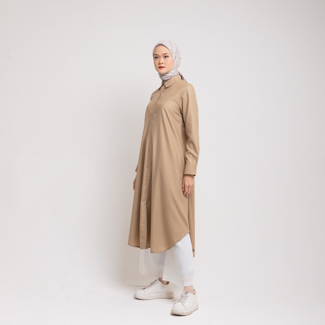 Dauky Atasan Wanita L Tunik Toyobo Smart Collection - Coklat