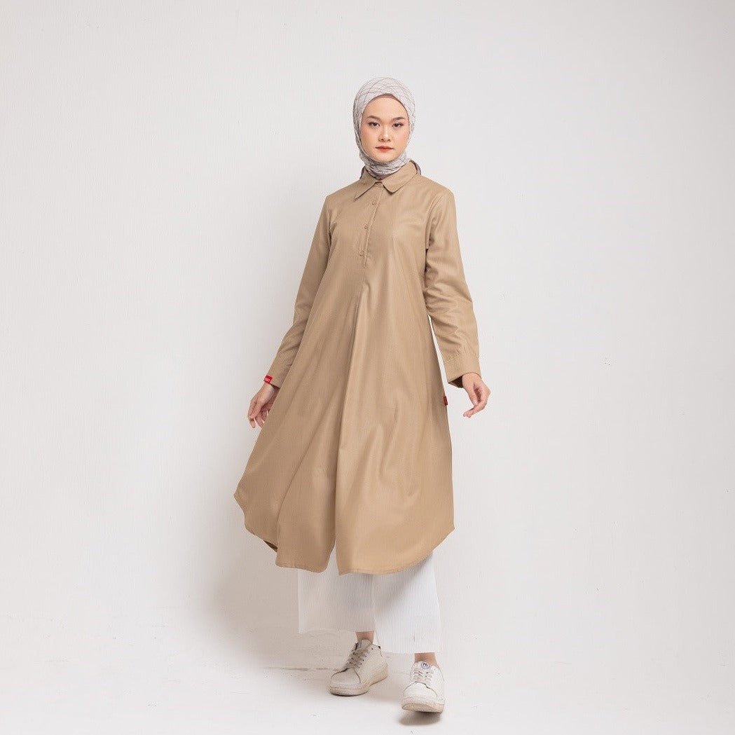 Dauky Atasan Wanita L Tunik Toyobo Smart Collection - Coklat