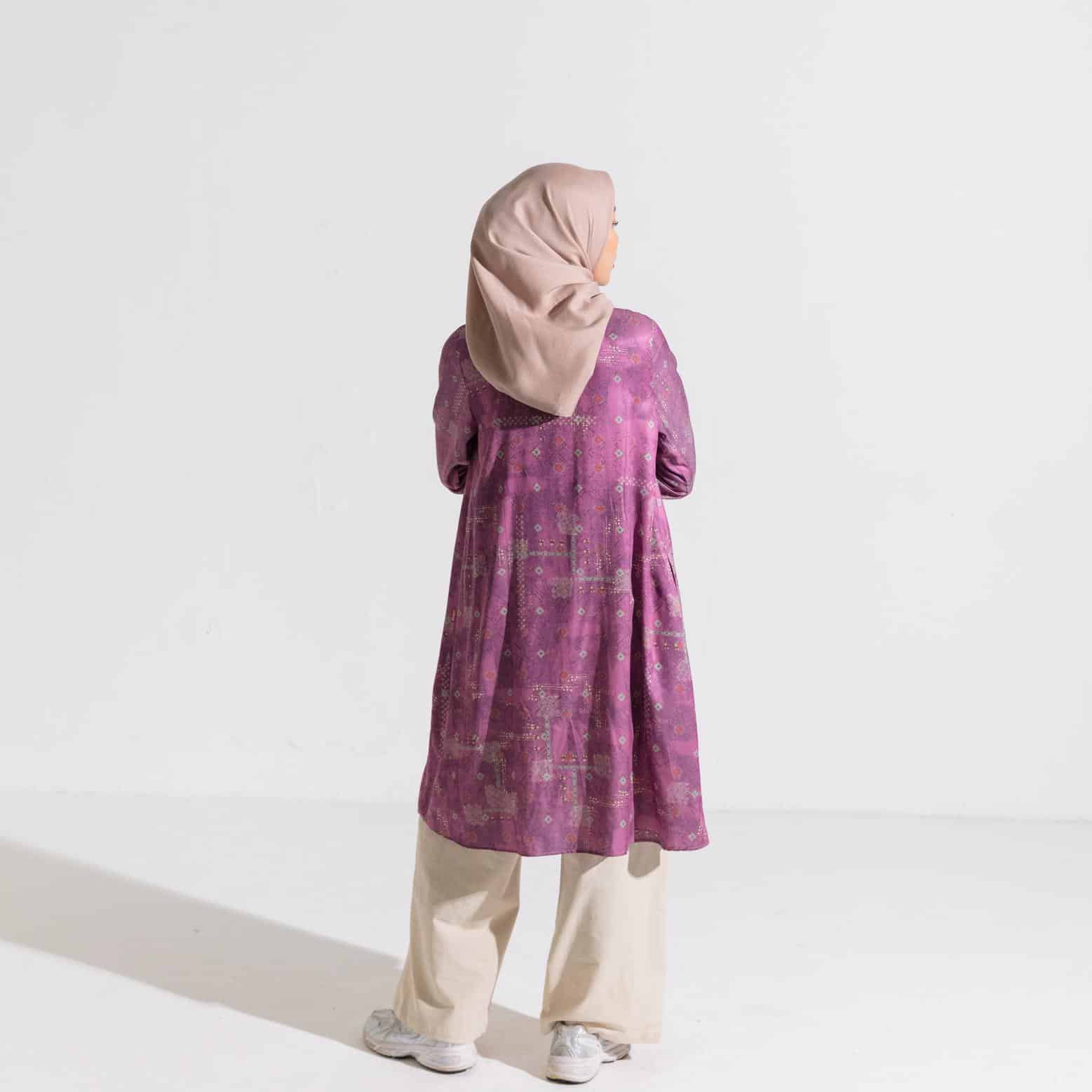 Dauky Atasan Wanita L Tunik Sleeve Bohe Series - Burgundy