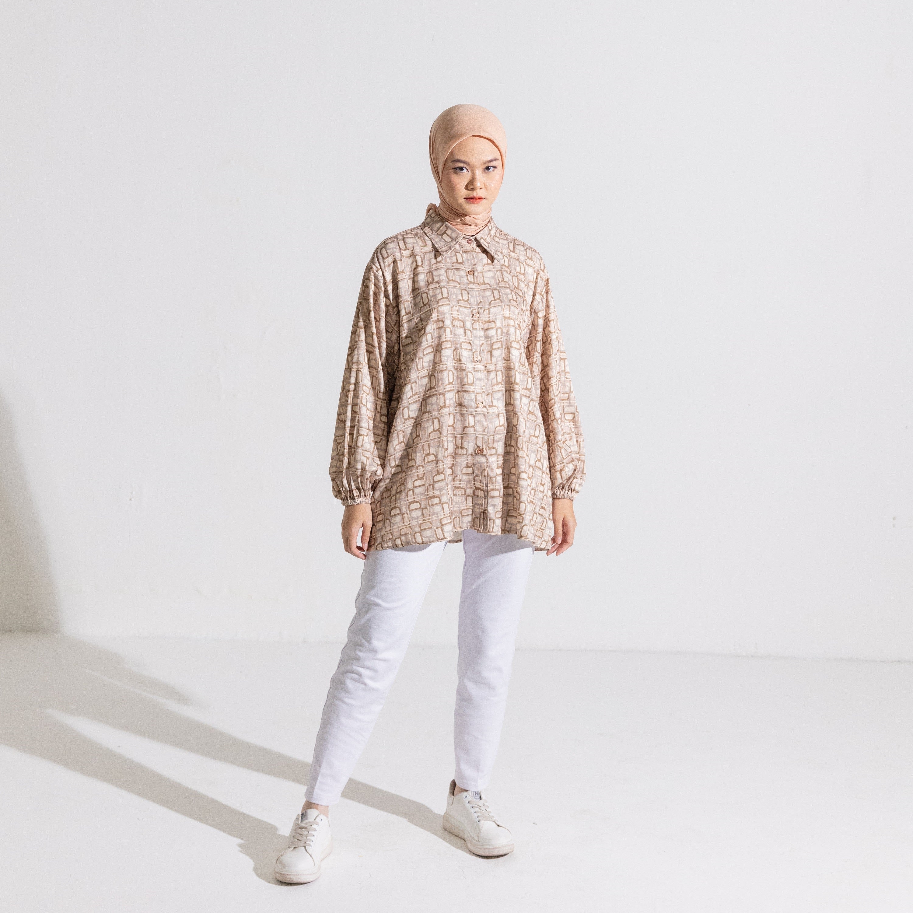 S Tunic Monogram Dauky - Nude