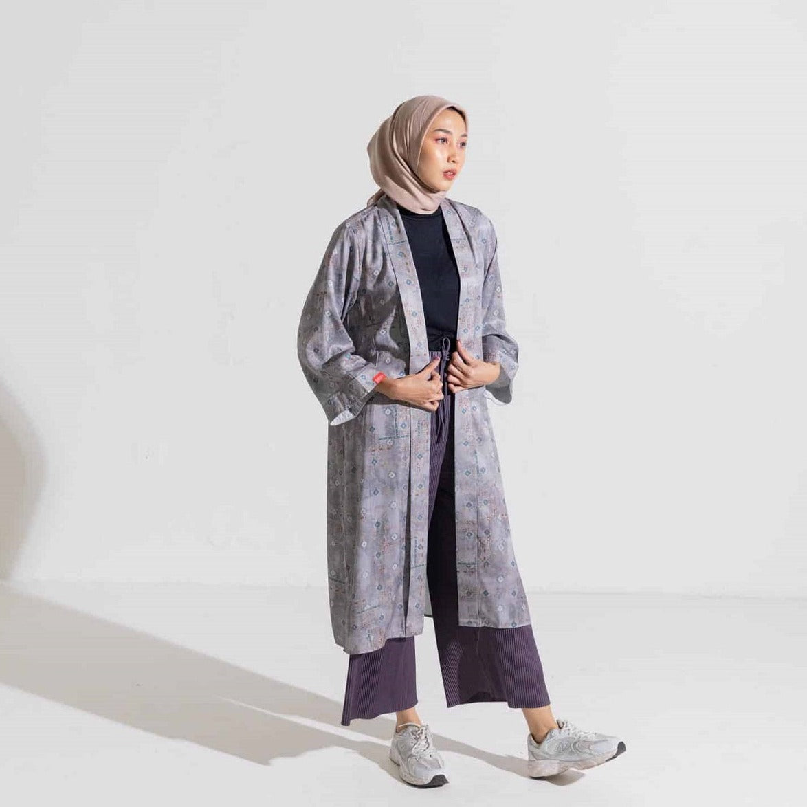 Cardigan Atasan Wanita Outer Bohe Series - Silvergrey