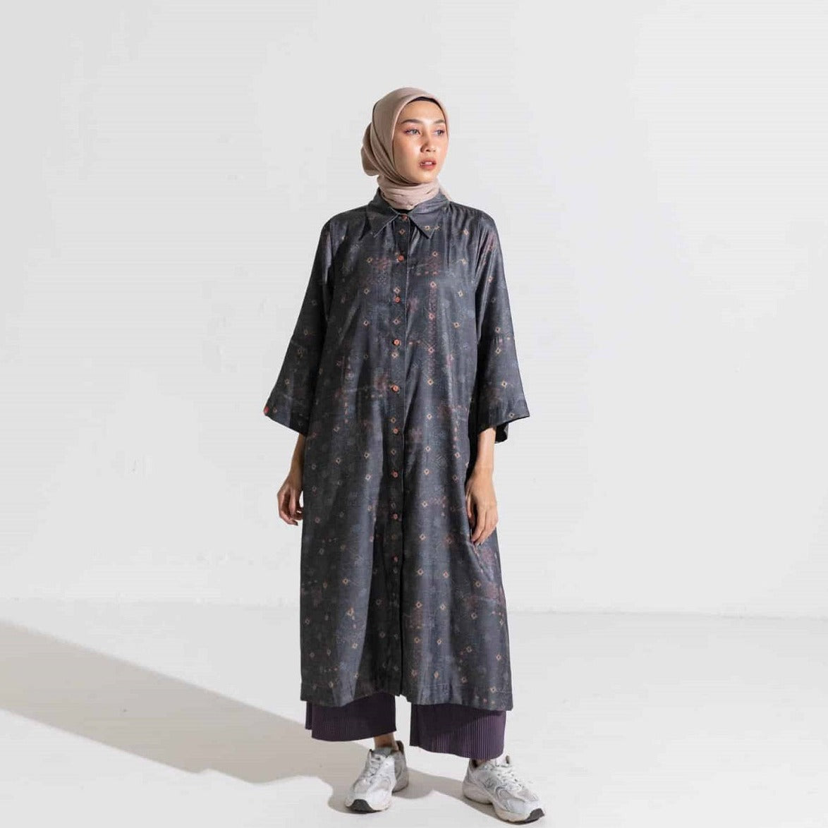 Dress Wanita muslim Dauky Gamis M Dress Bohe Series - Darkgrey