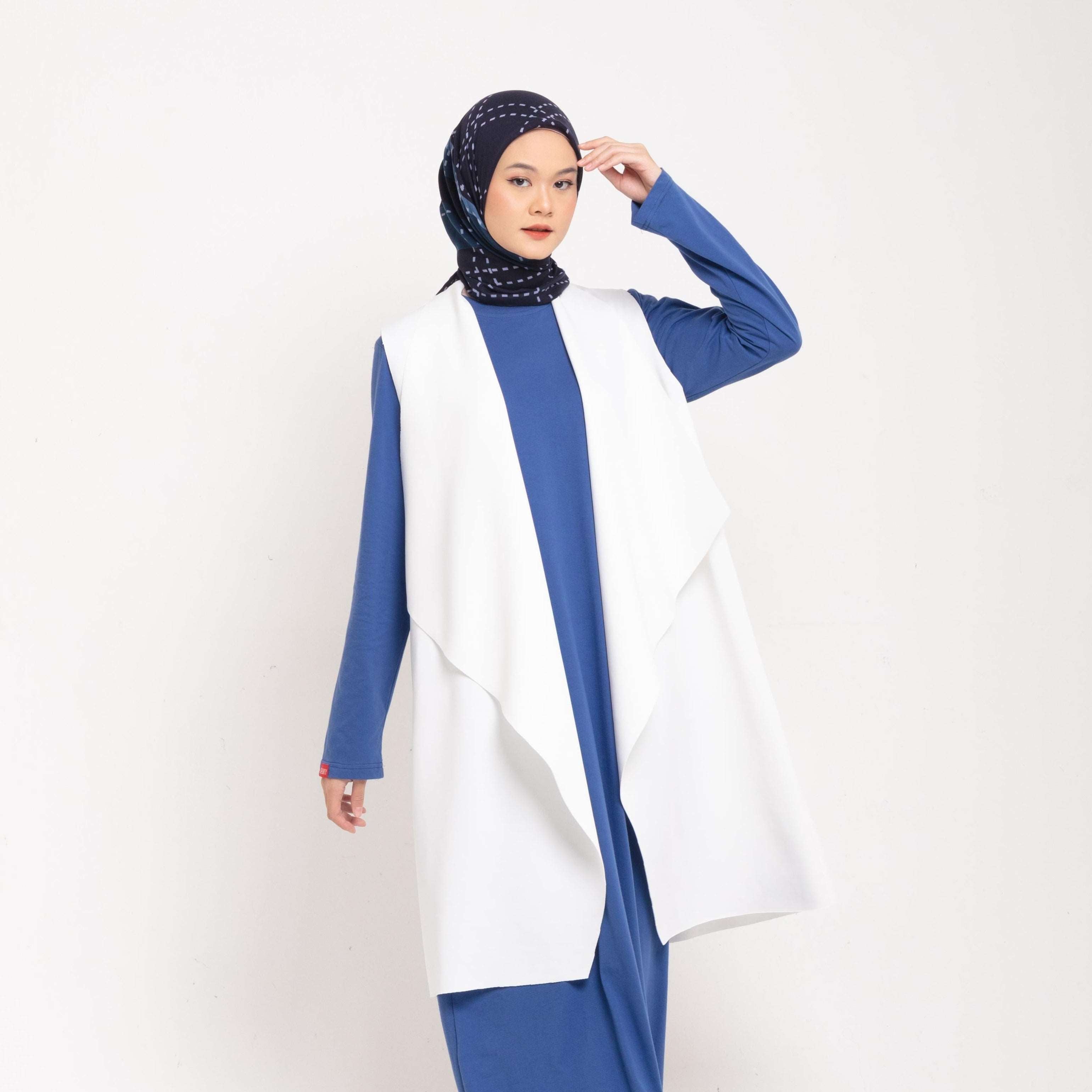 Cardigan Atasan Wanita Dauky Vest Scuba Ruffles Executive Collection - BW