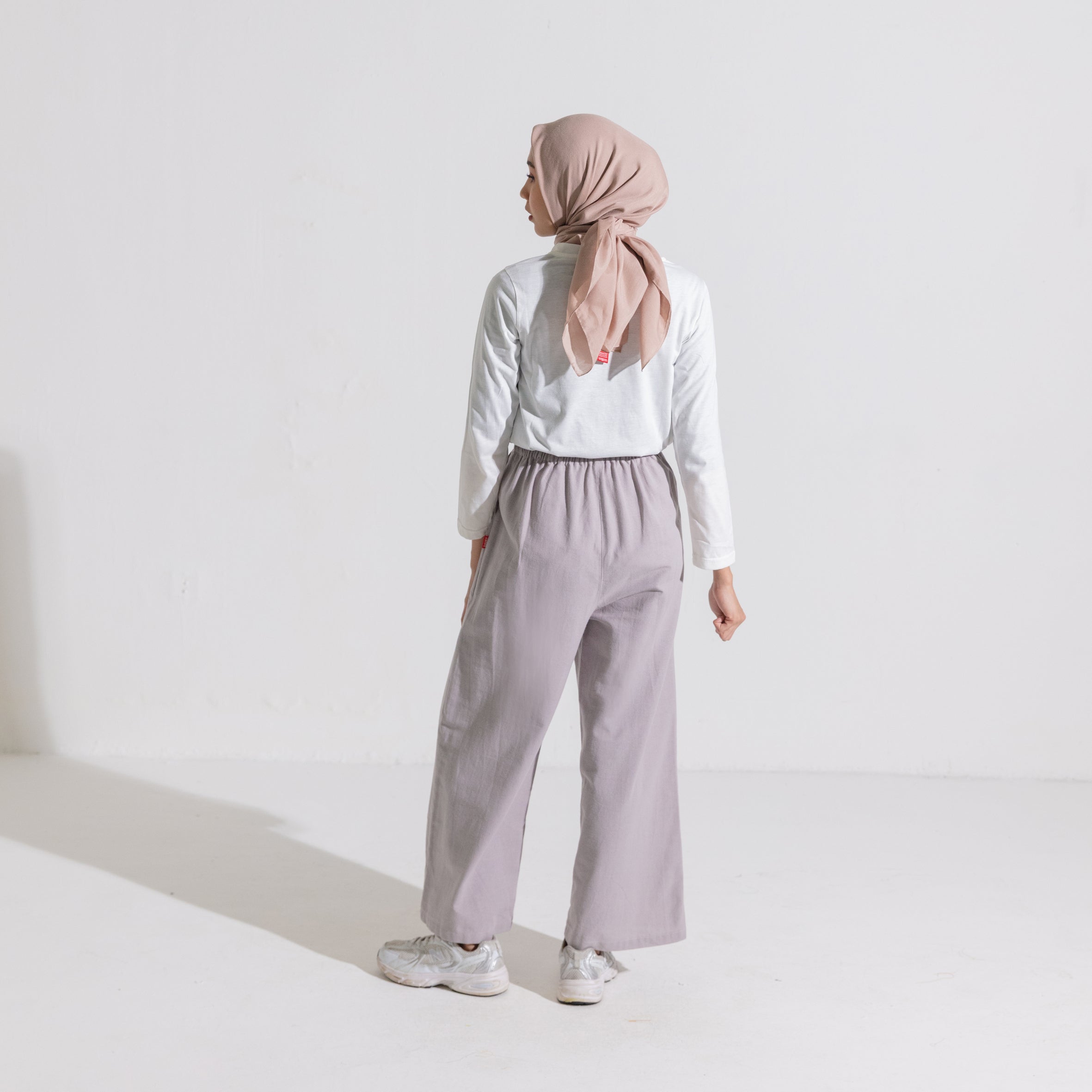 Dauky Celana Panjang Palazo Linen - Silvergrey
