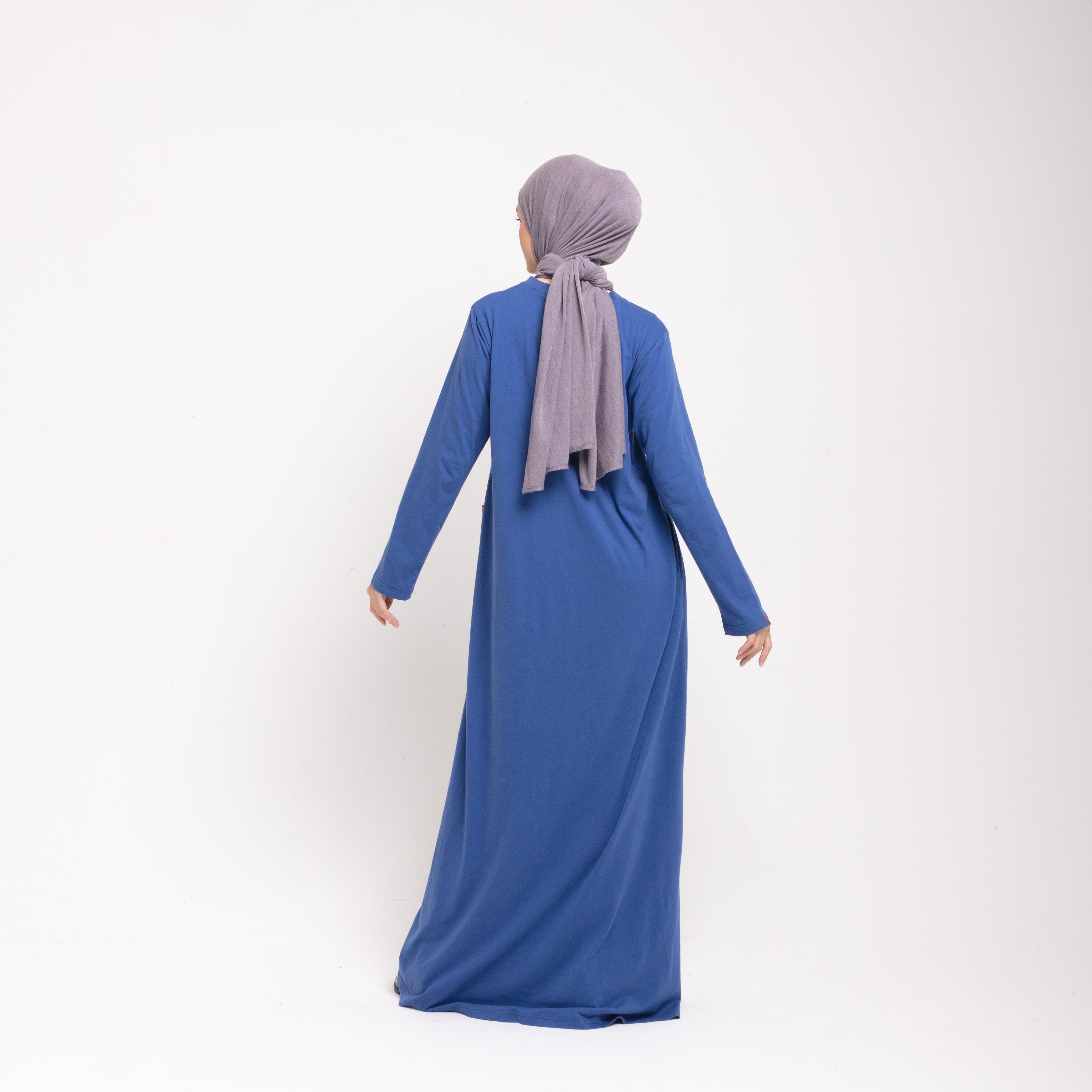 L Dress Combed Botton - Navy