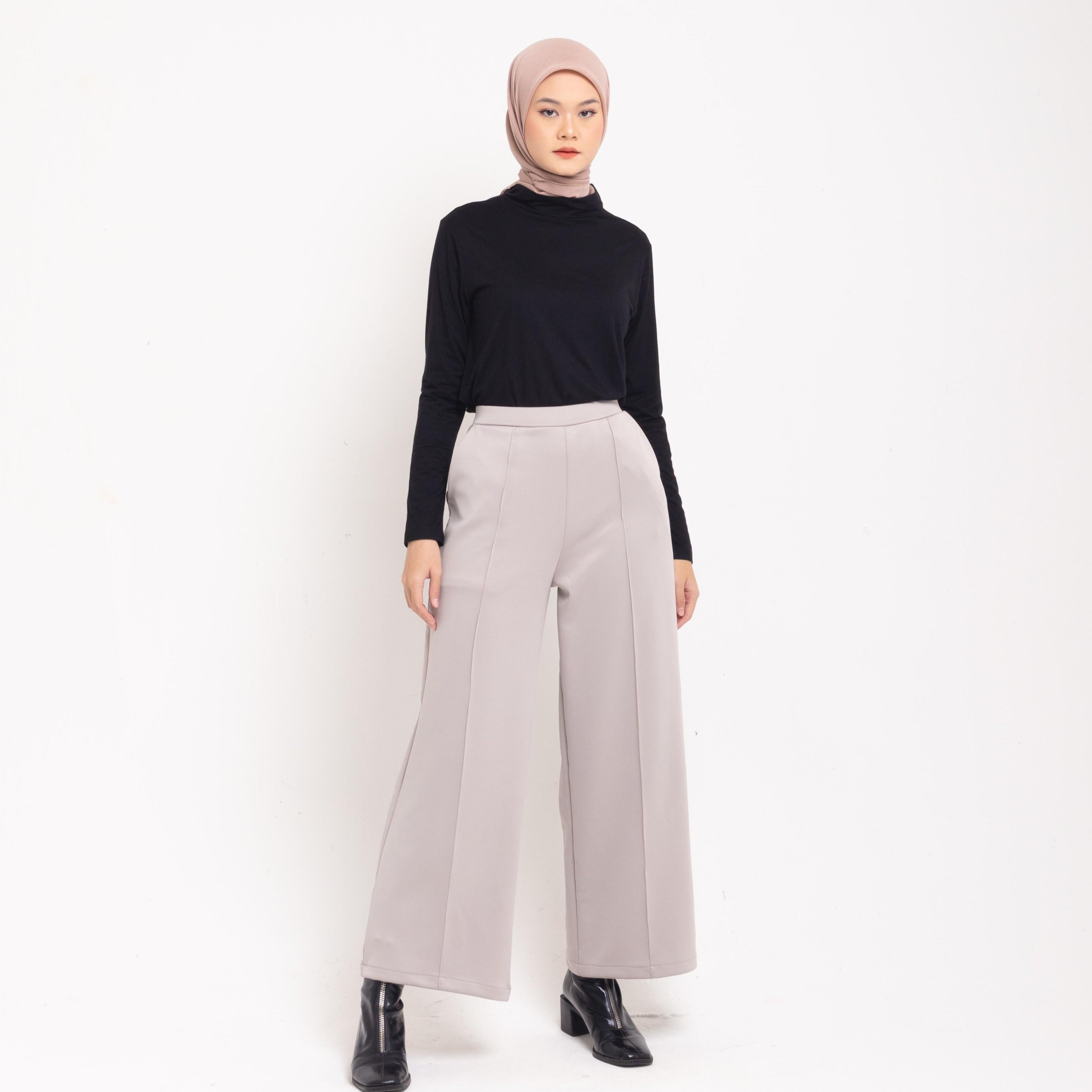 Dauky Celana Panjang Palazo Scuba Executive Collection - Khaky