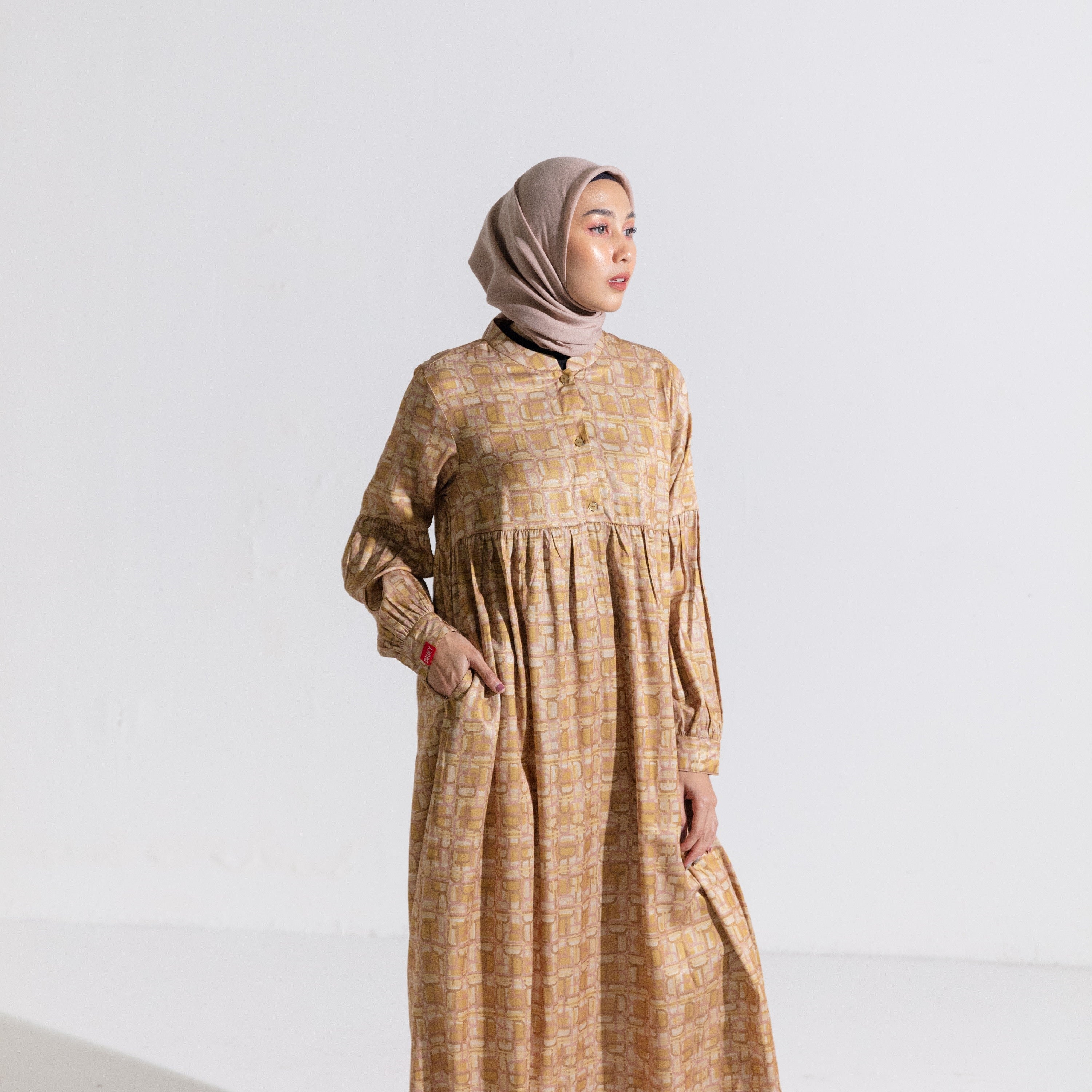 Dauky Gamis L Dress Monogram Series - Mustard