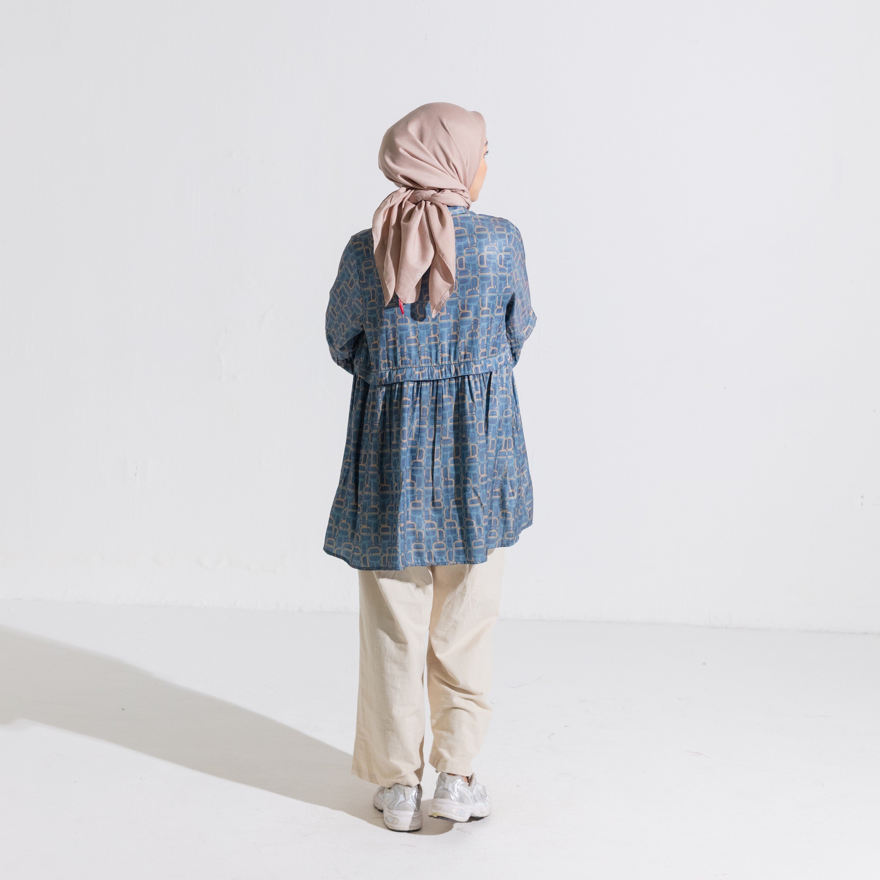 Dauky Atasan Wanita M Tunik Monogram Series - Navy
