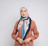 Dauky Hijab Segiempt kerudung Abstract Shape Scarf - Hijau Gelap