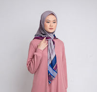 Dauky Hijab Segiempt kerudung Side Line Scarf - Lylac
