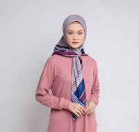 Dauky Hijab Segiempt kerudung Side Line Scarf - Lylac