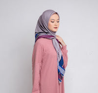 Dauky Hijab Segiempt kerudung Side Line Scarf - Lylac